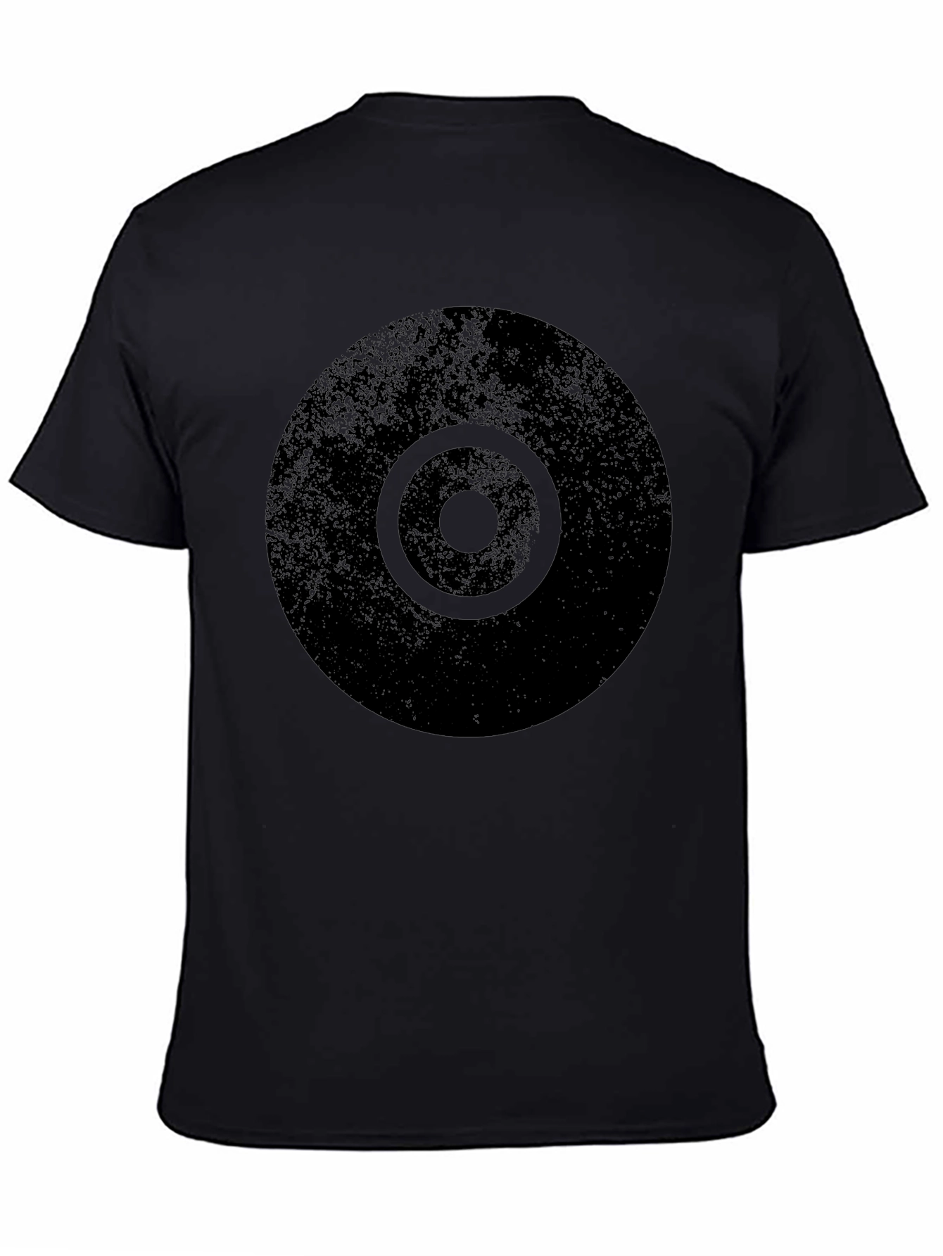 Distressed Target Graphic Mens Black T-Shirt