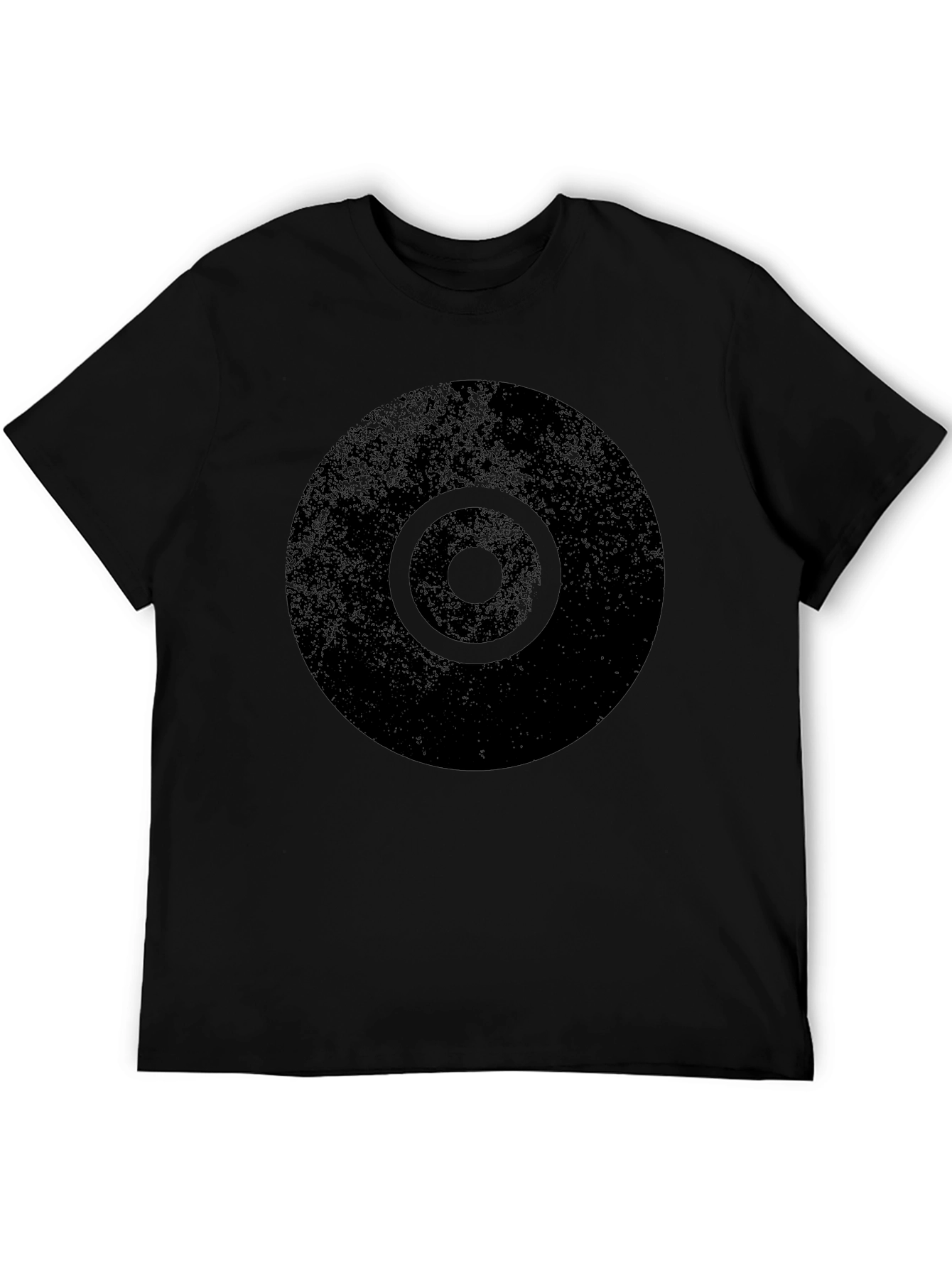 Distressed Target Graphic Mens Black T-Shirt