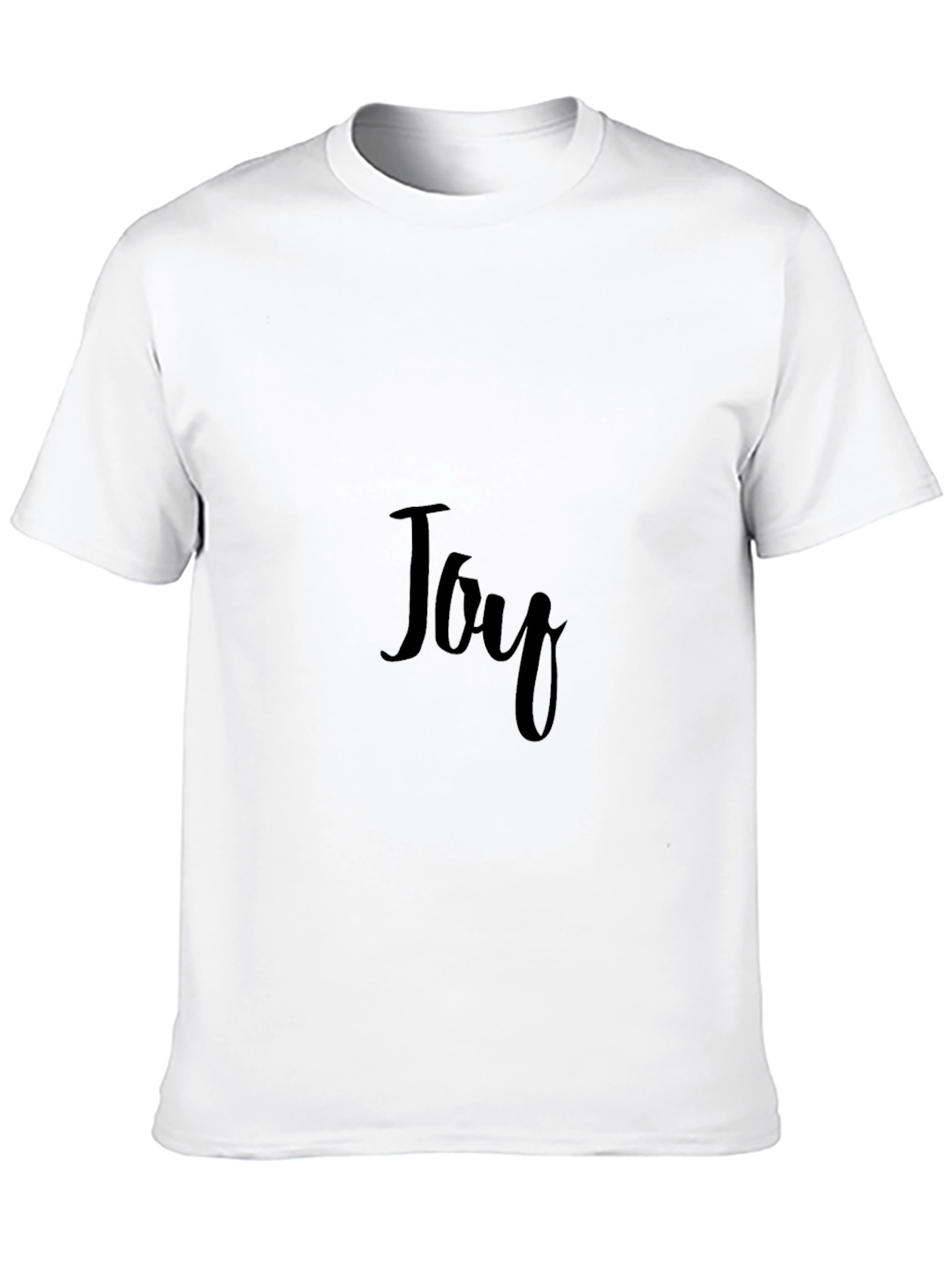 Joy Script Tee - Soft Black Cotton T-Shirt