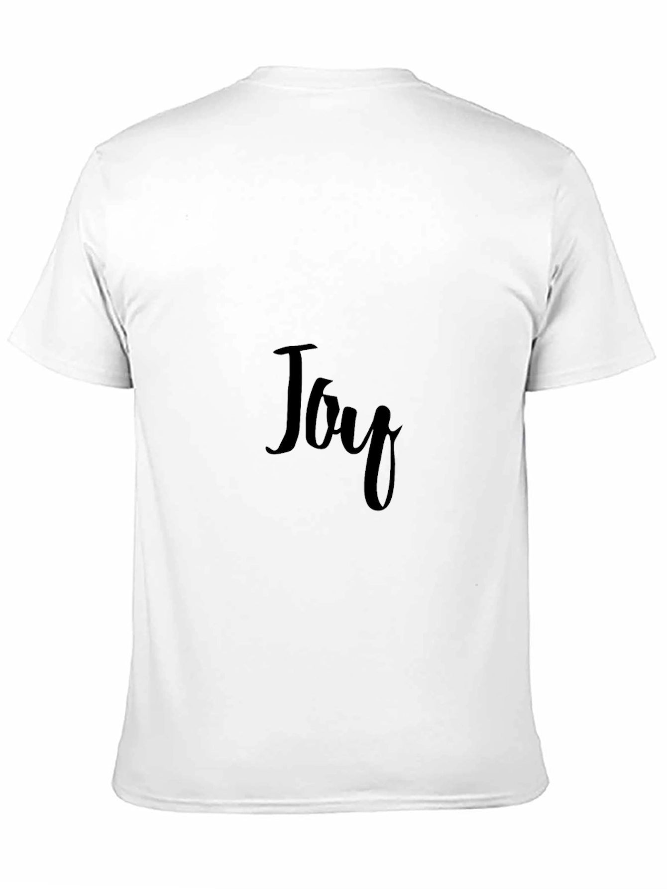 Joy Script Tee - Soft Black Cotton T-Shirt