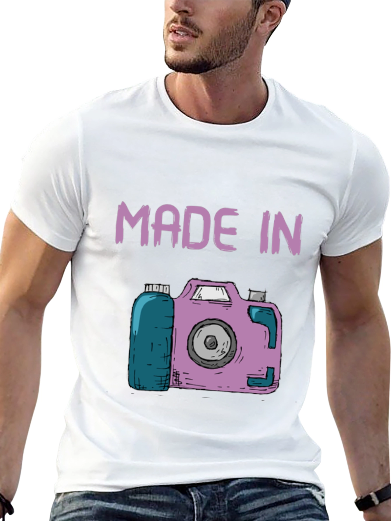 Made In Camera T-Shirt - Fun Novelty Tee