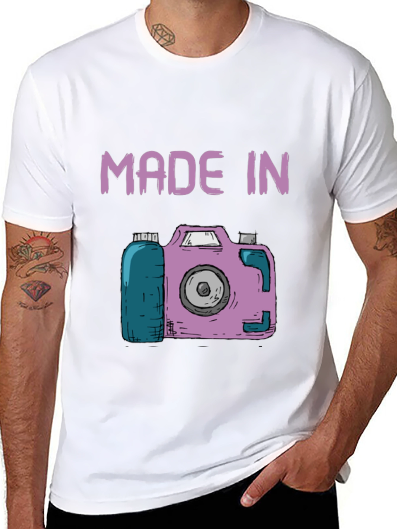Made In Camera T-Shirt - Fun Novelty Tee