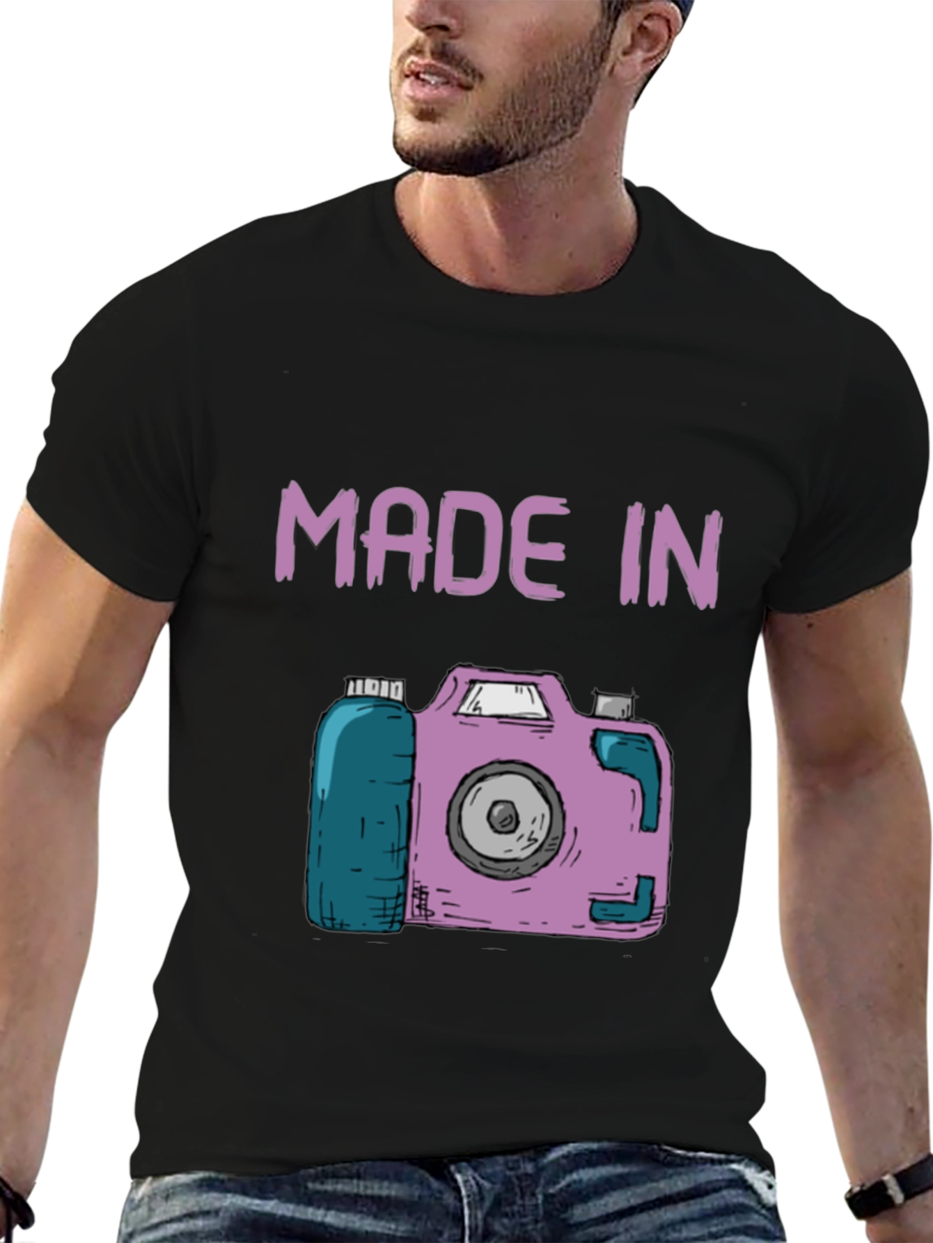 Made In Camera T-Shirt - Fun Novelty Tee
