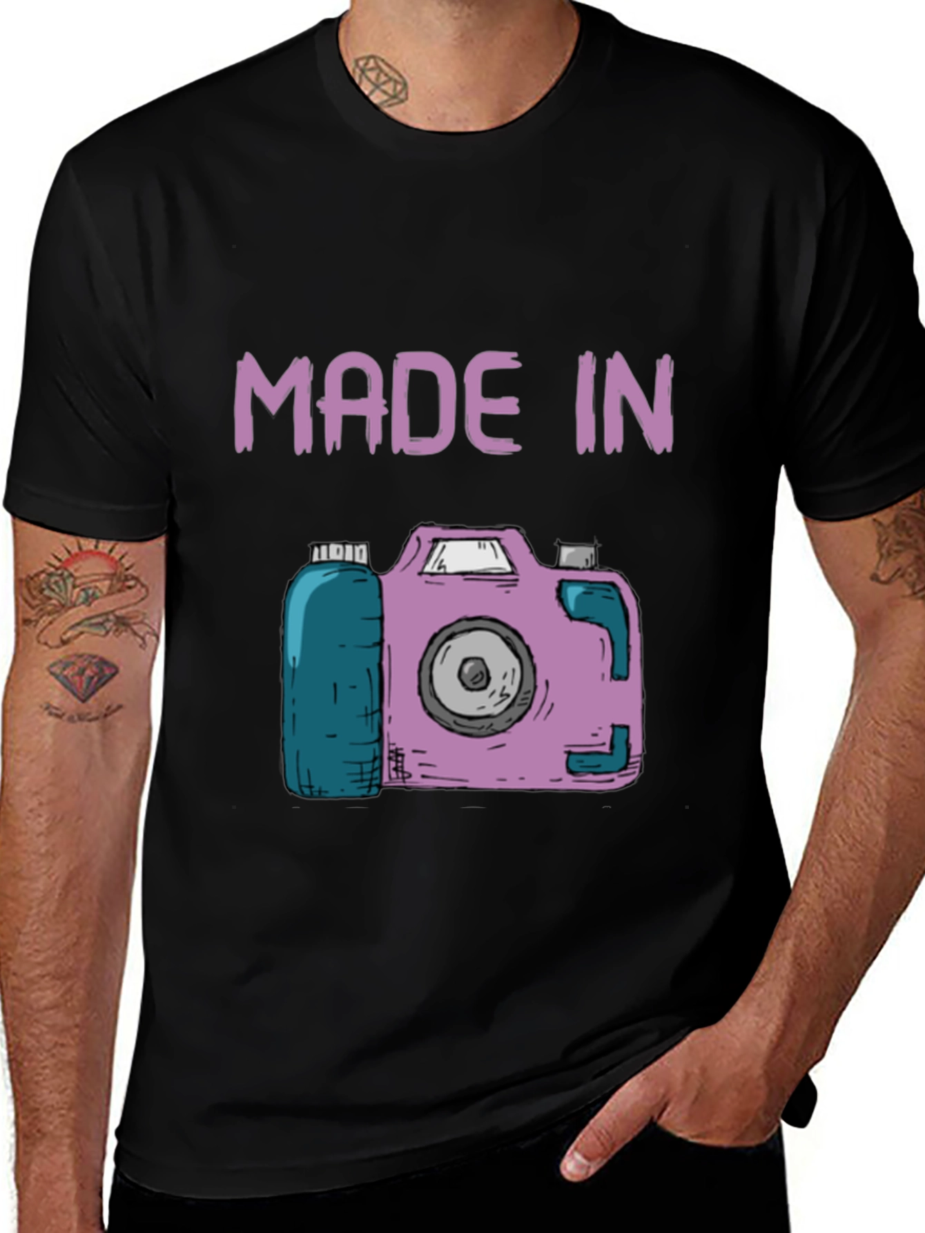 Made In Camera T-Shirt - Fun Novelty Tee
