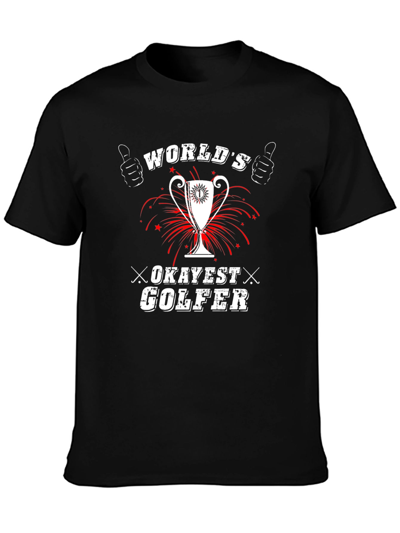 Worlds Okayest Golfer Funny Graphic T-Shirt