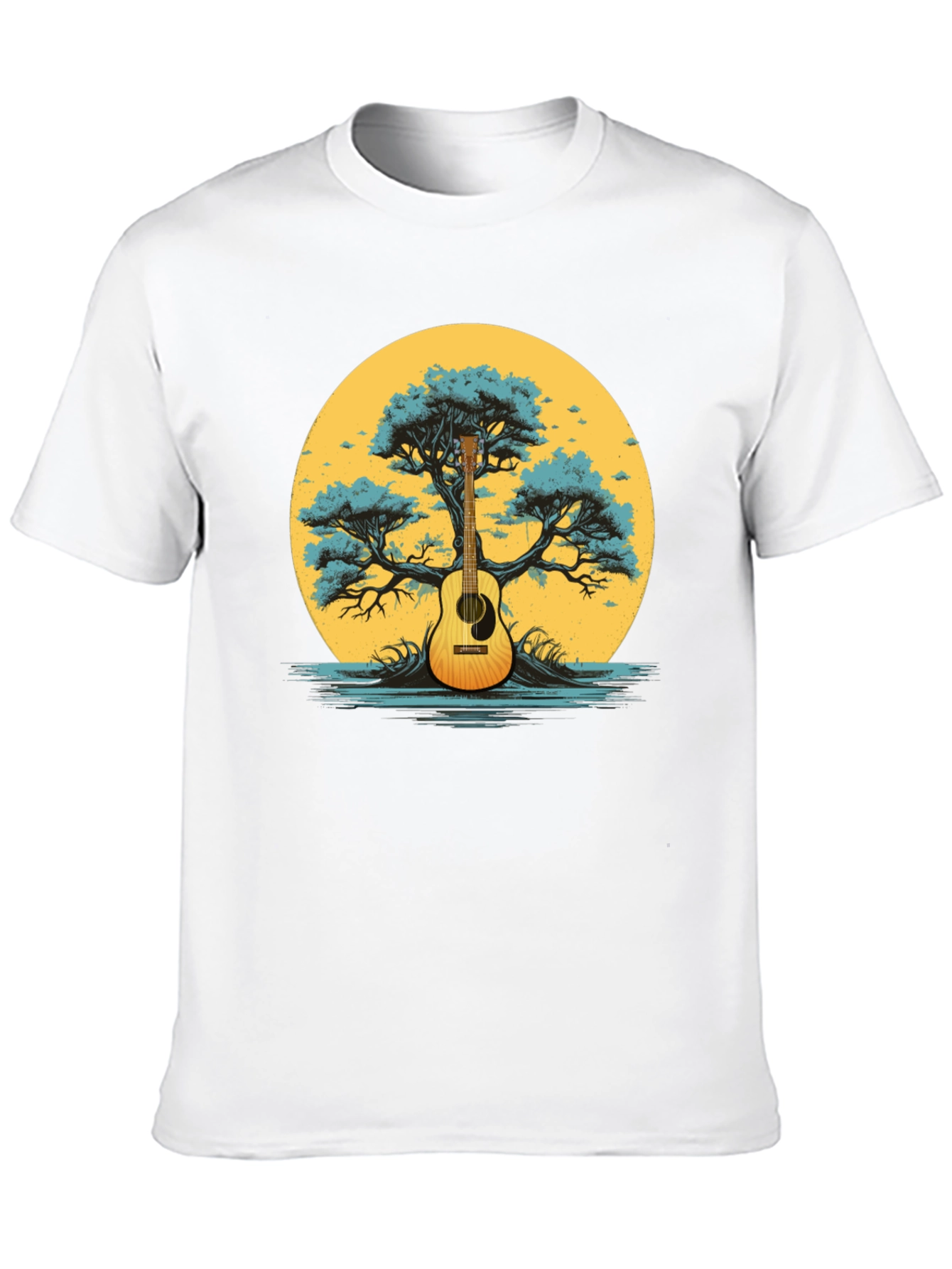Guitar Tree Graphic Tee - Music Lover Shirt