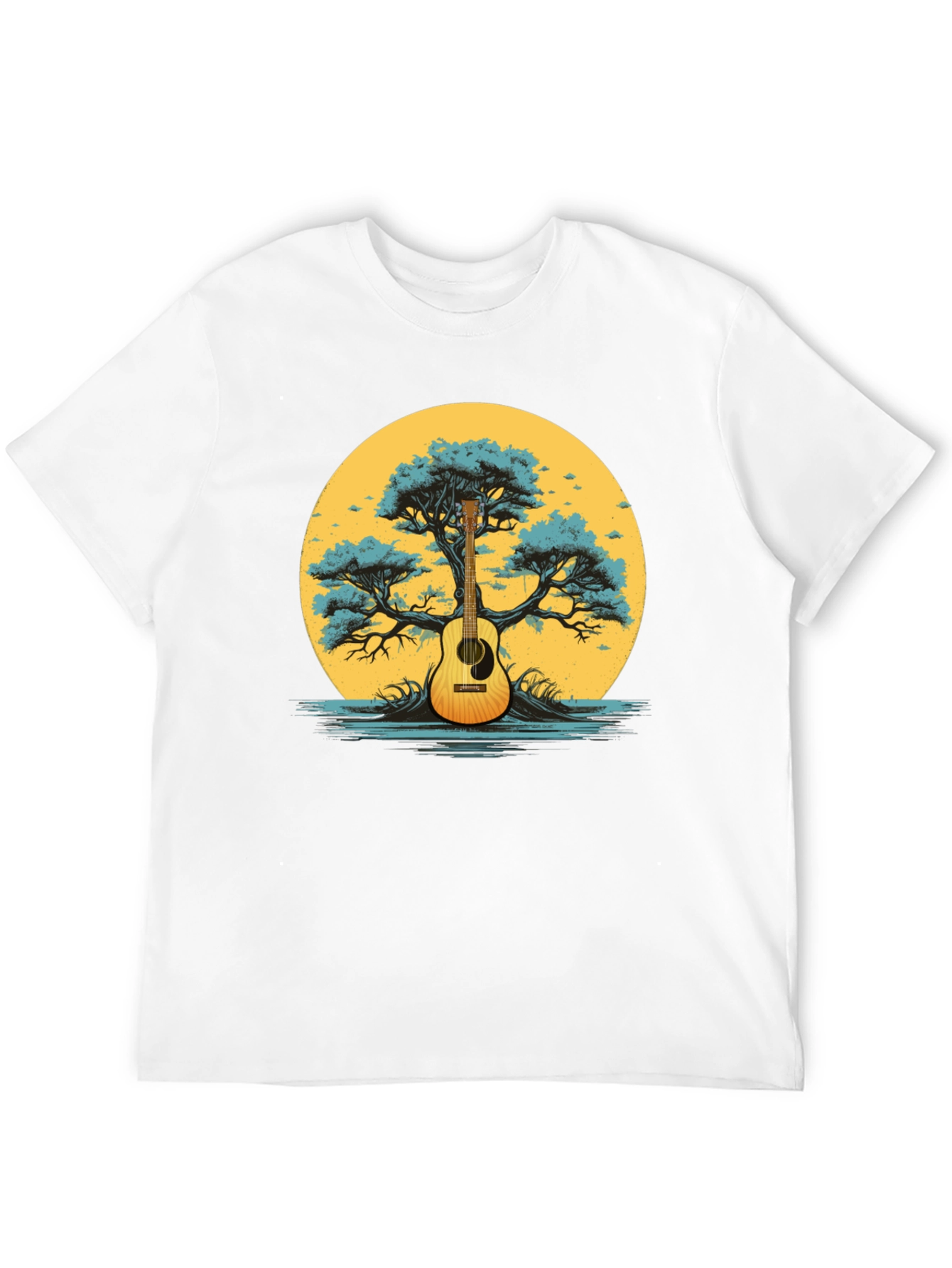 Guitar Tree Graphic Tee - Music Lover Shirt