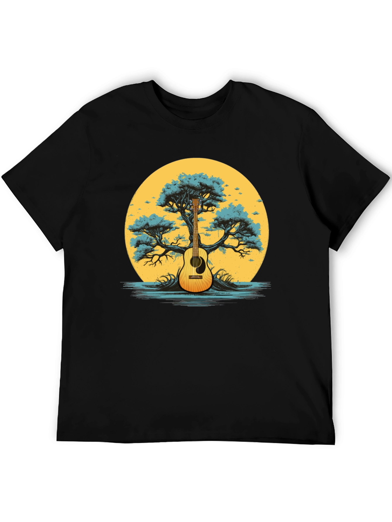 Guitar Tree Graphic Tee - Music Lover Shirt