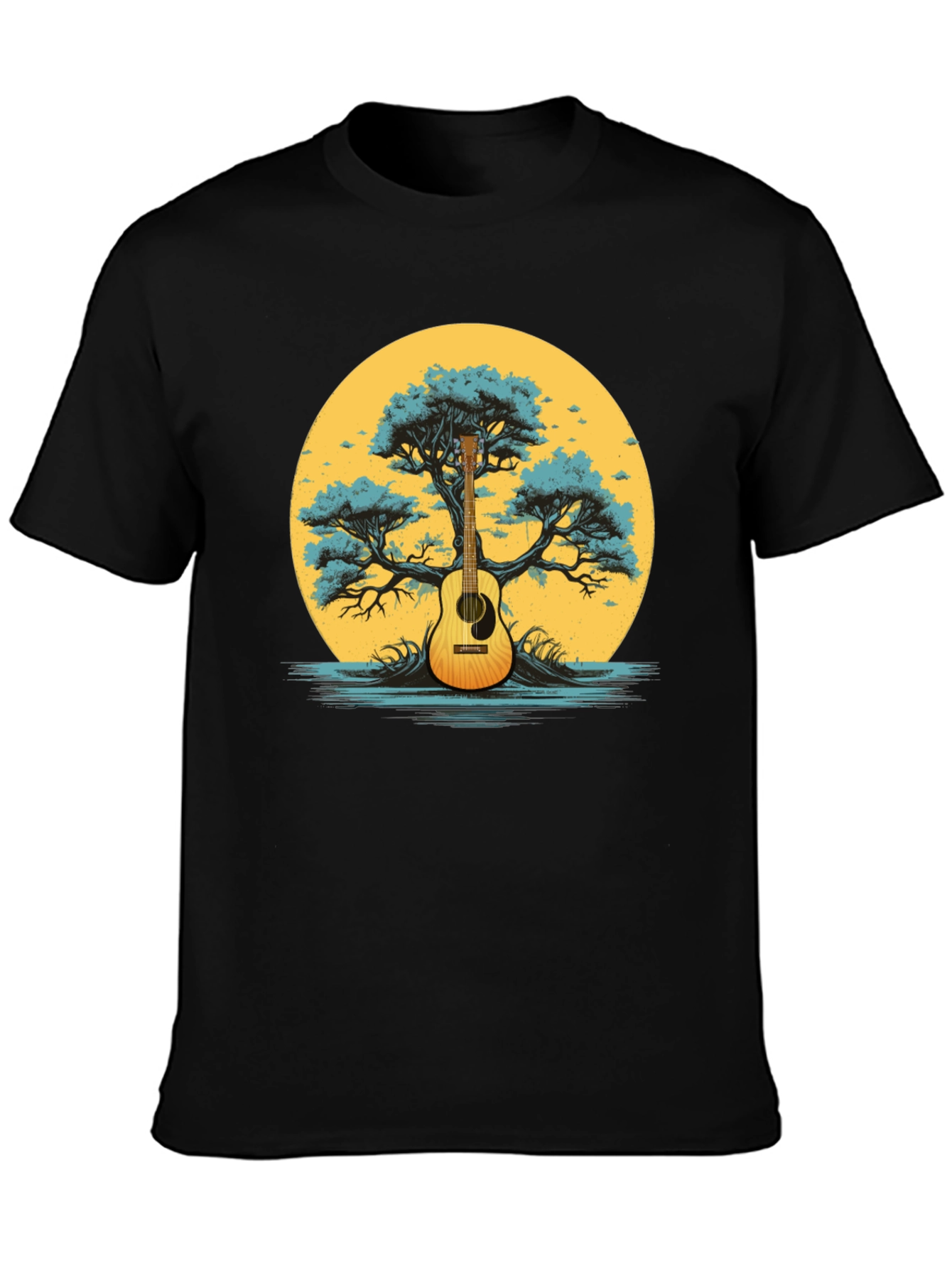 Guitar Tree Graphic Tee - Music Lover Shirt