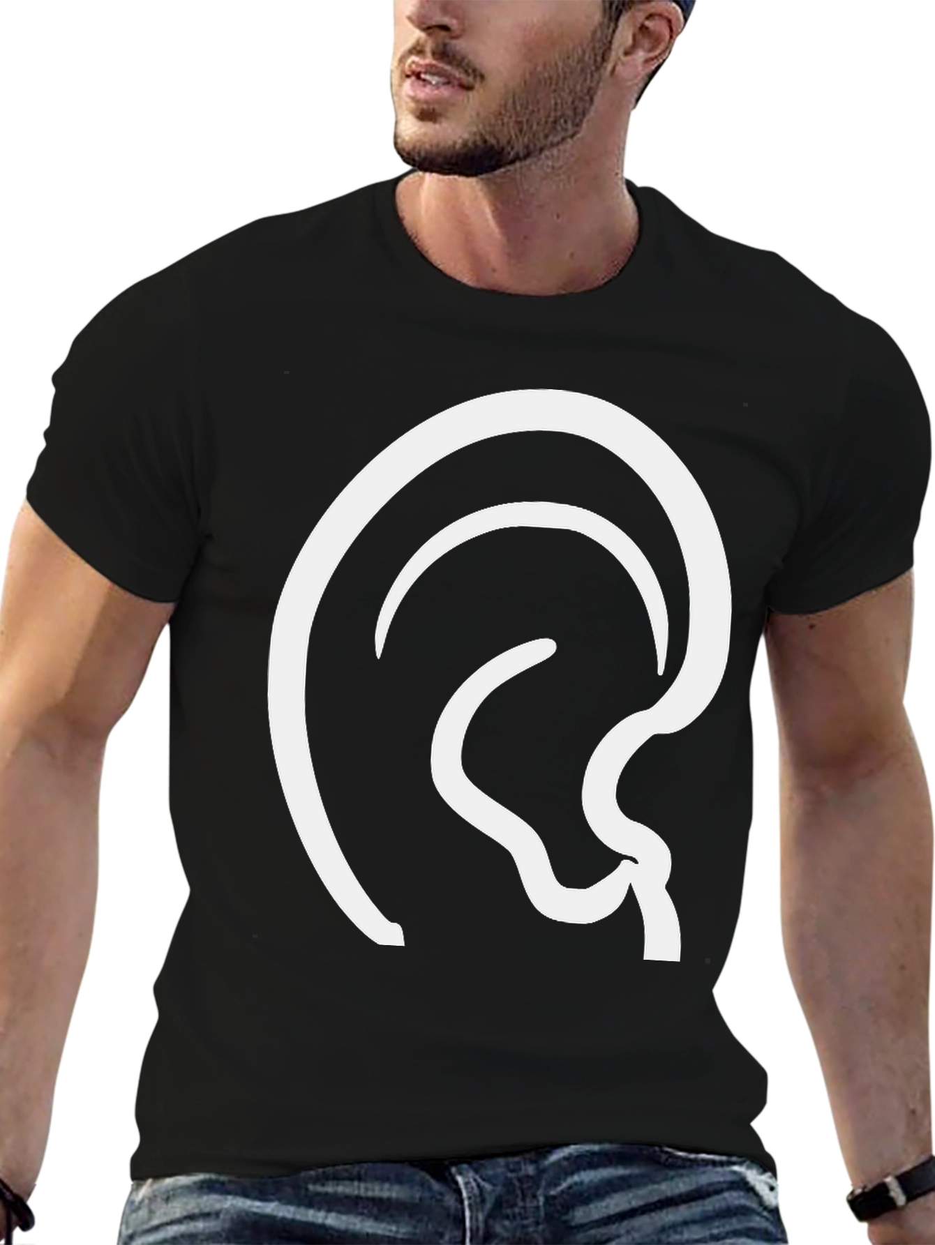 Abstract Silhouette Black T-Shirt