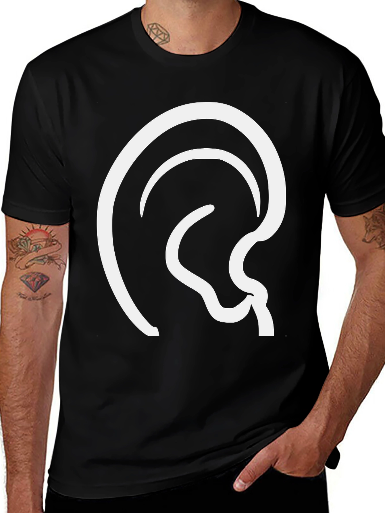 Abstract Silhouette Black T-Shirt