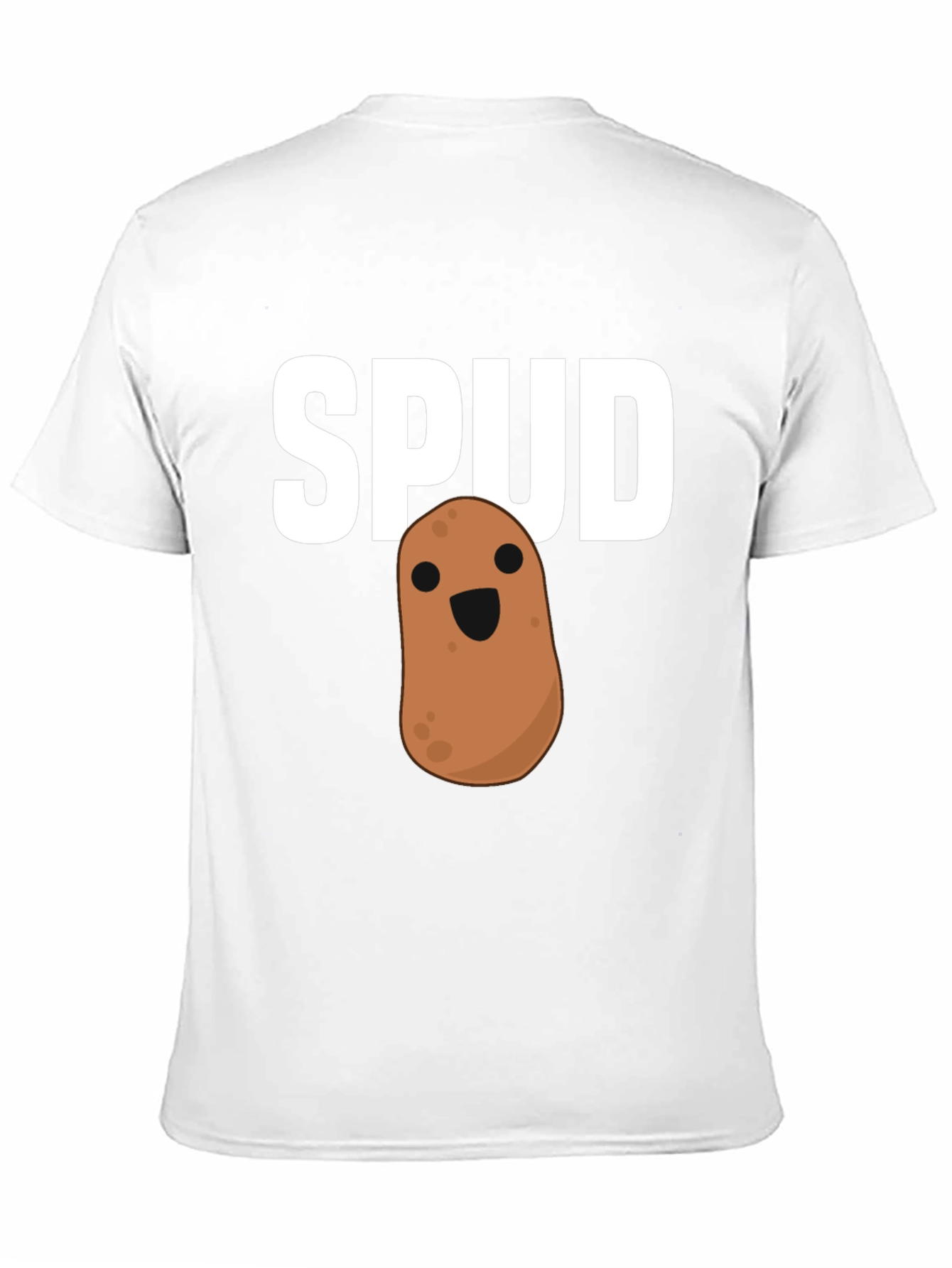 Funny Spud Potato Graphic Black T-Shirt