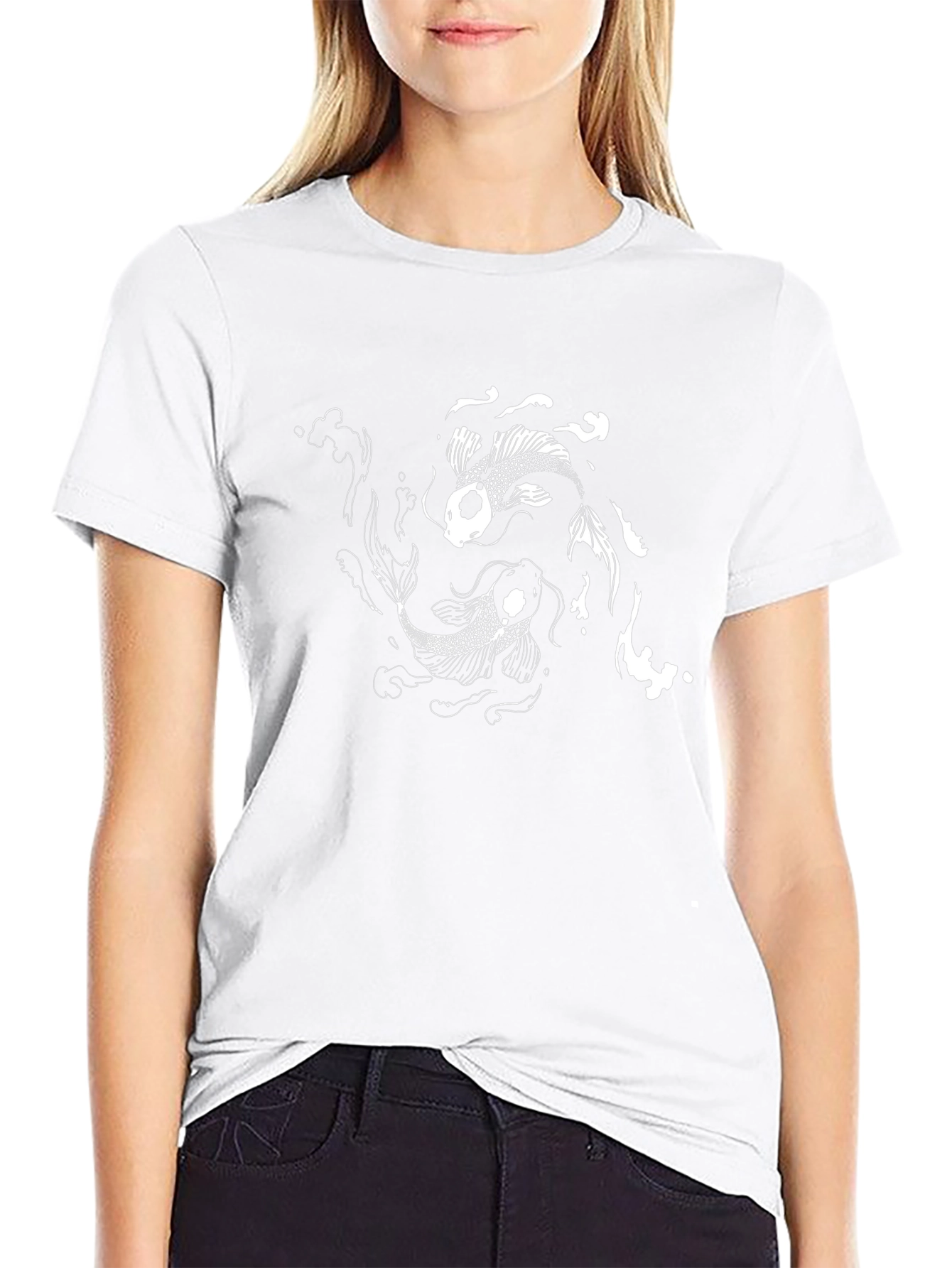Yin Yang Koi Fish Graphic T-Shirt