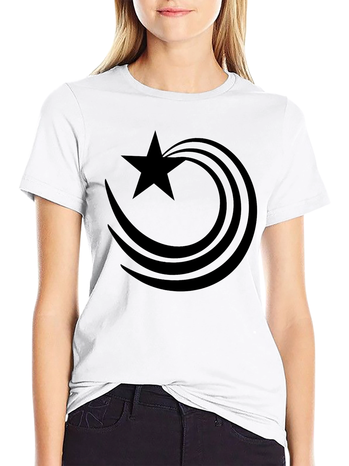 Star Comet Graphic Black T-Shirt