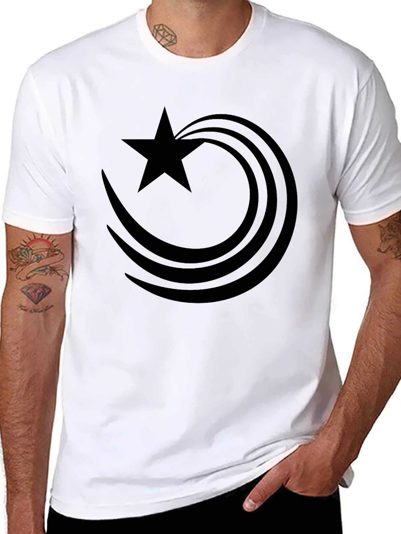 Star Comet Graphic Black T-Shirt