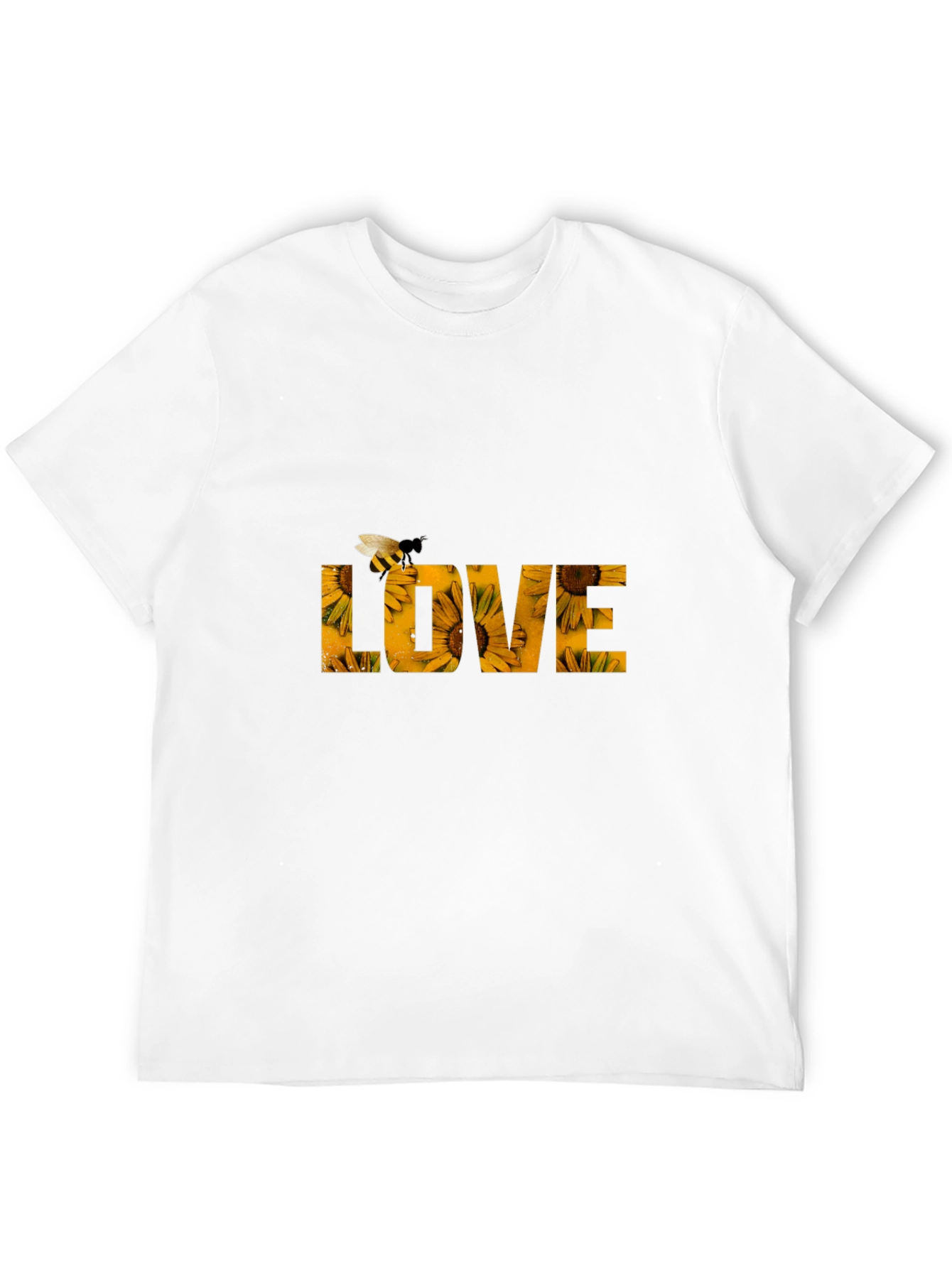 Sunflower LOVE Bee Graphic T-Shirt