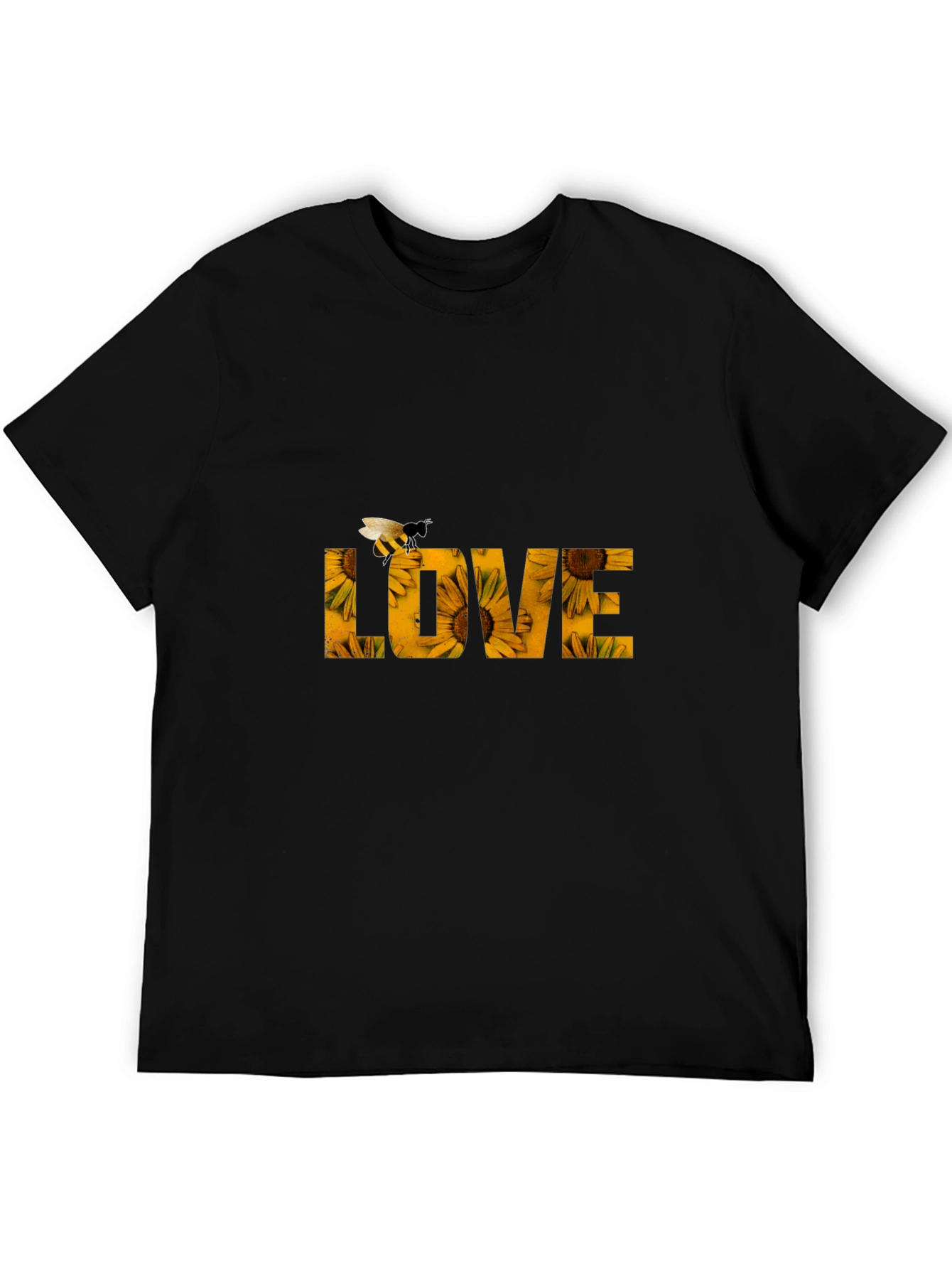 Sunflower LOVE Bee Graphic T-Shirt