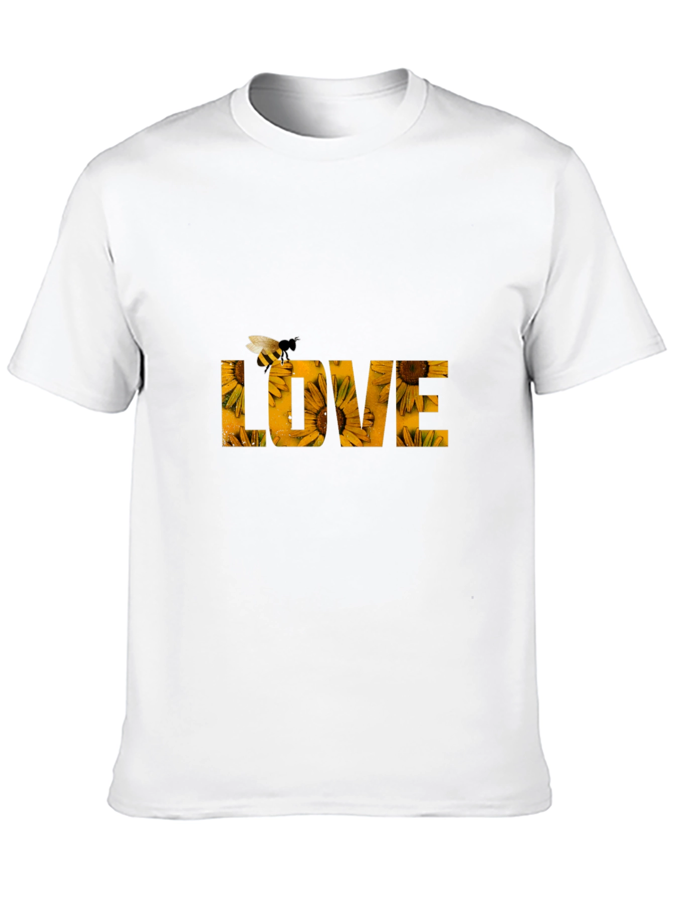 Sunflower LOVE Bee Graphic T-Shirt