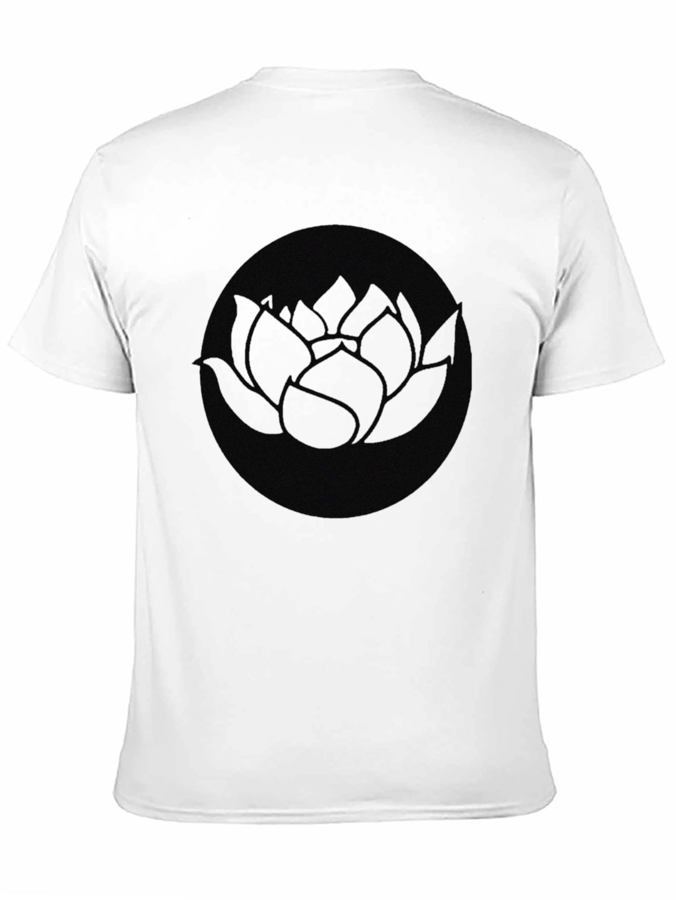 Lotus Circle Graphic Black T-Shirt