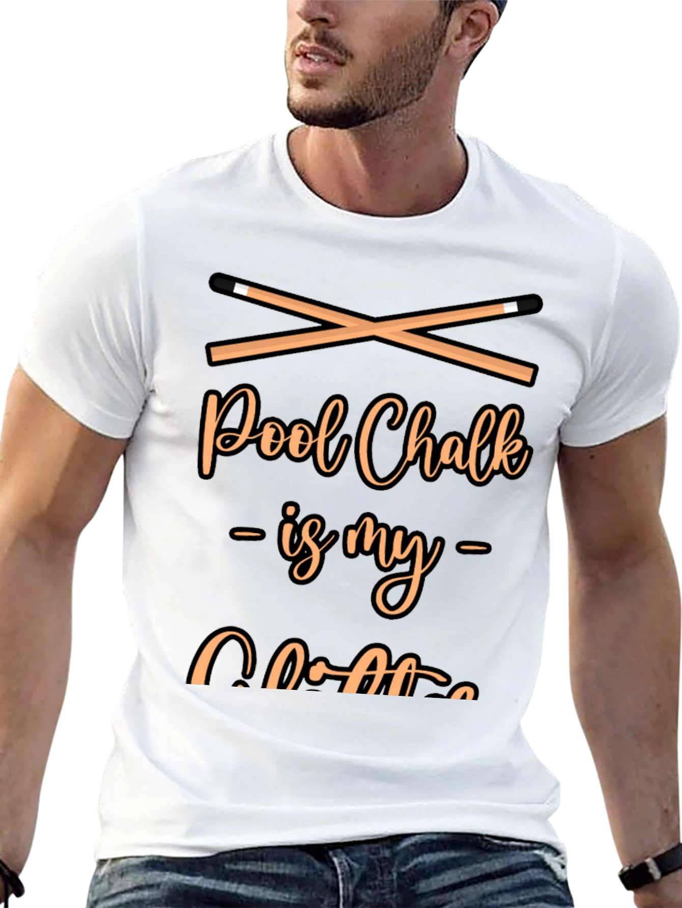 Pool Chalk Is My Coffee Black T-Shirt