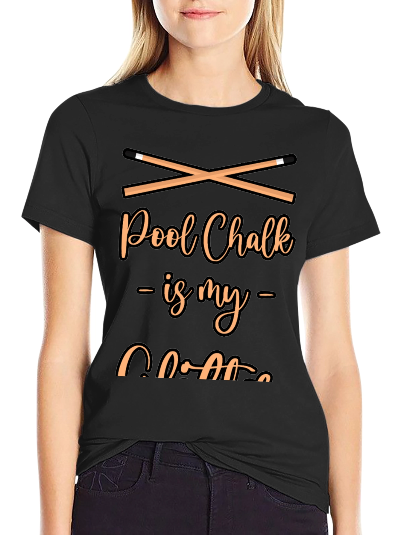 Pool Chalk Is My Coffee Black T-Shirt