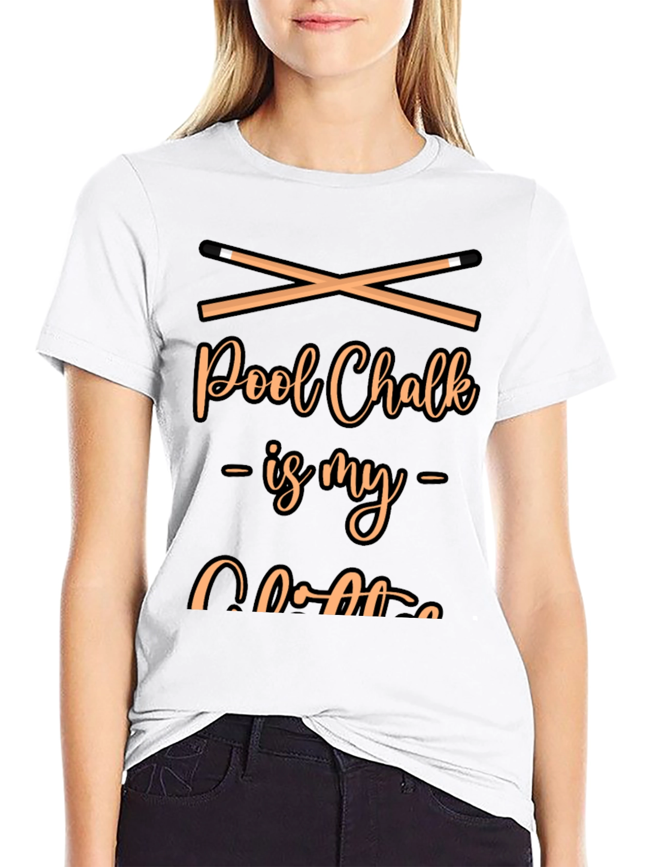 Pool Chalk Is My Coffee Black T-Shirt