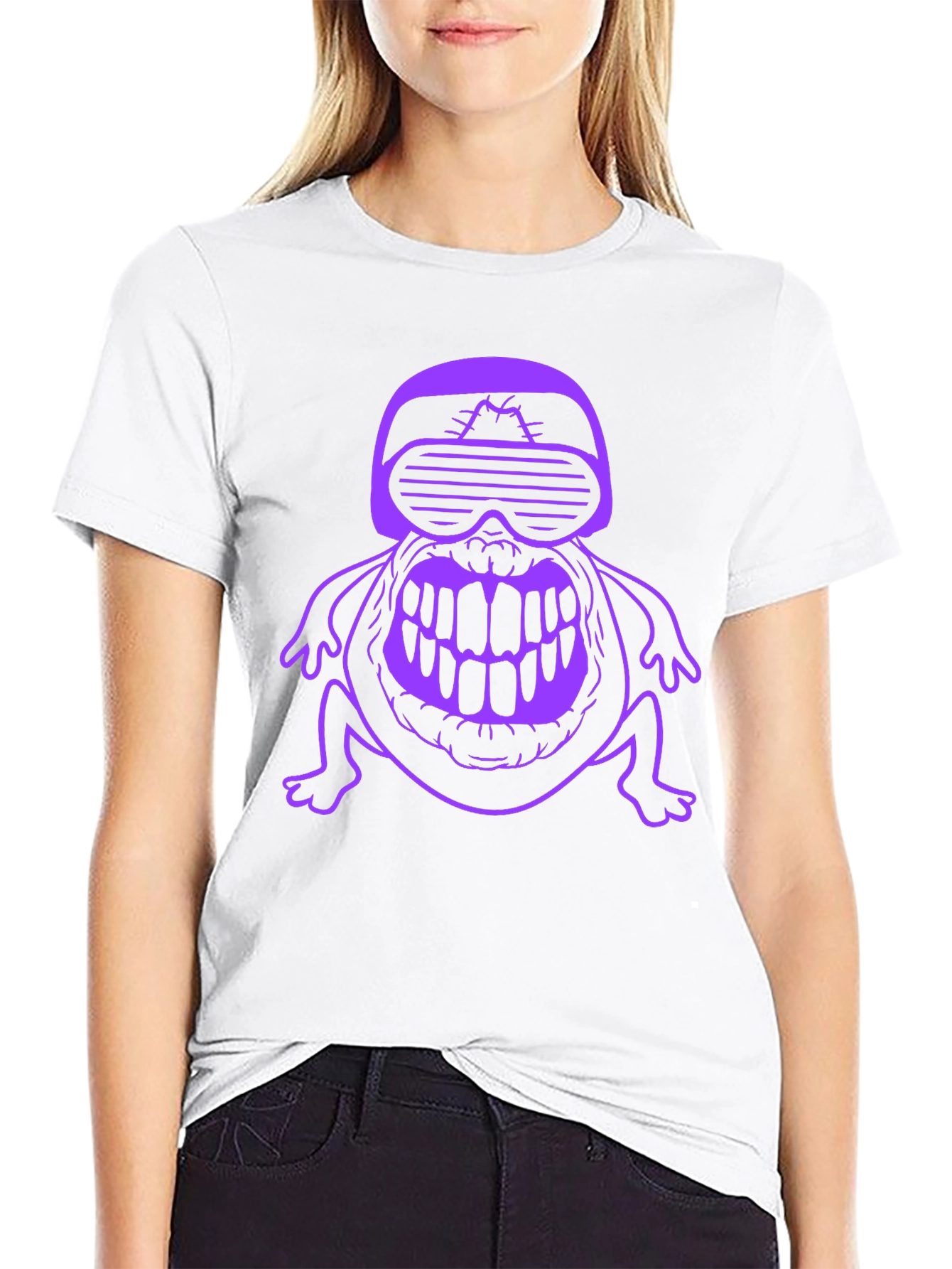 Cyber Frog Graphic Tee - Black