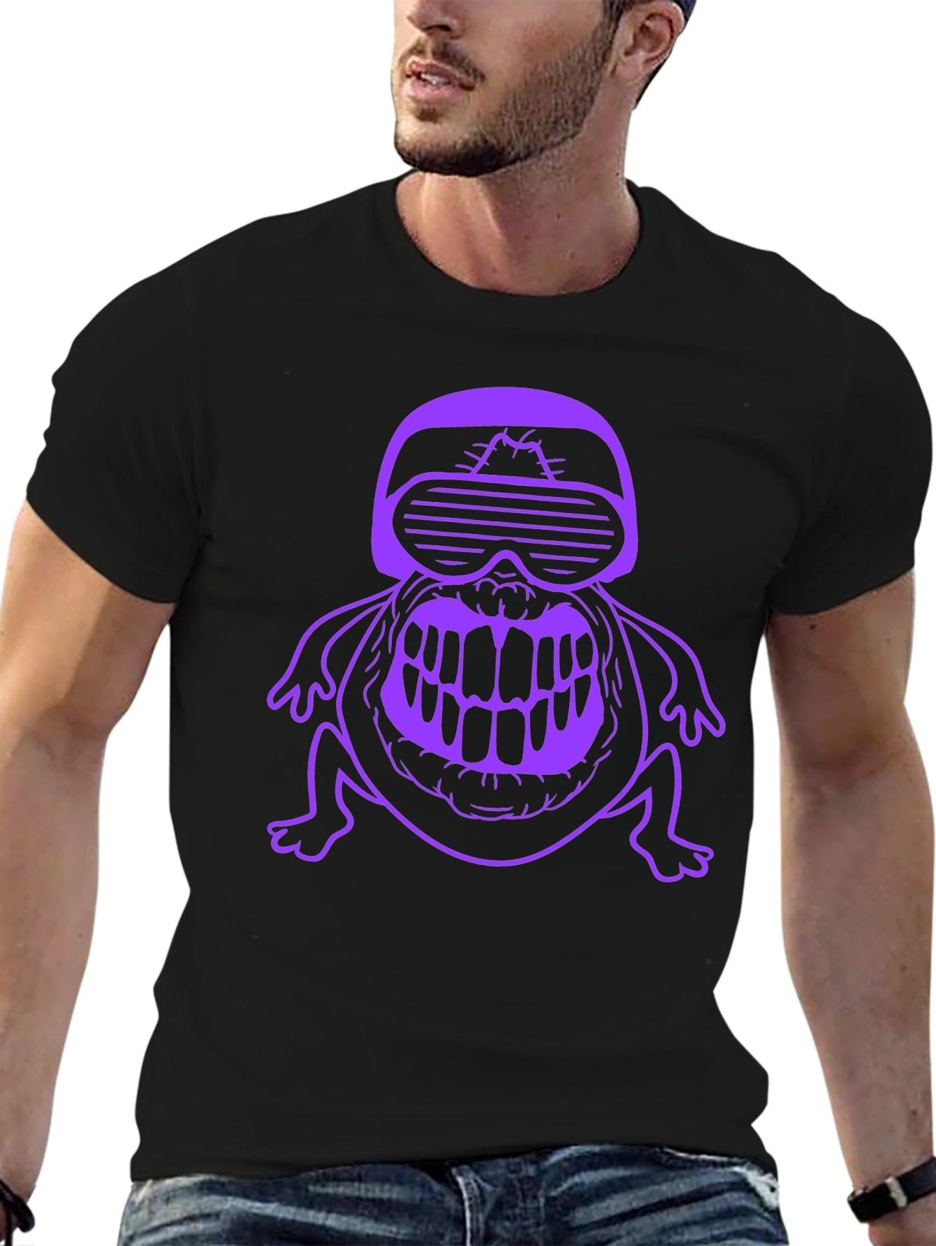 Cyber Frog Graphic Tee - Black