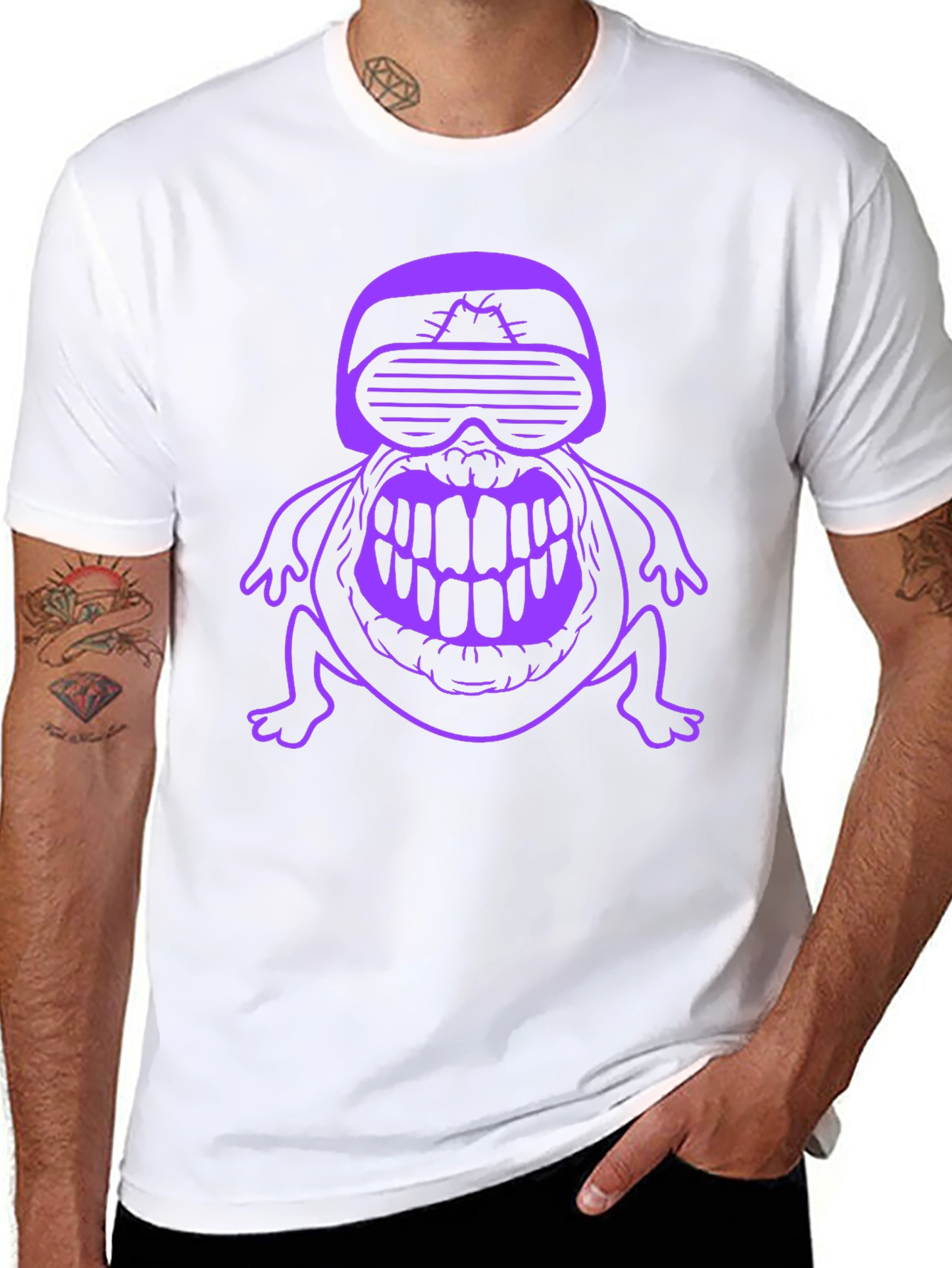 Cyber Frog Graphic Tee - Black