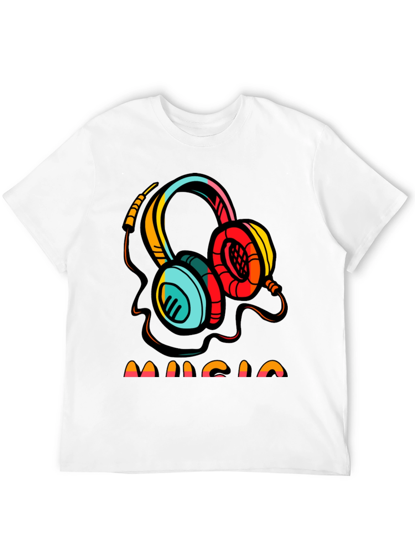 Music Headphone Graphic T-Shirt