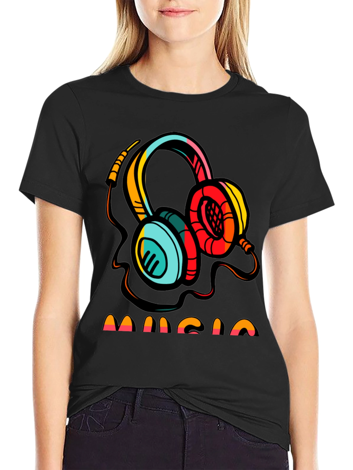 Music Headphone Graphic T-Shirt