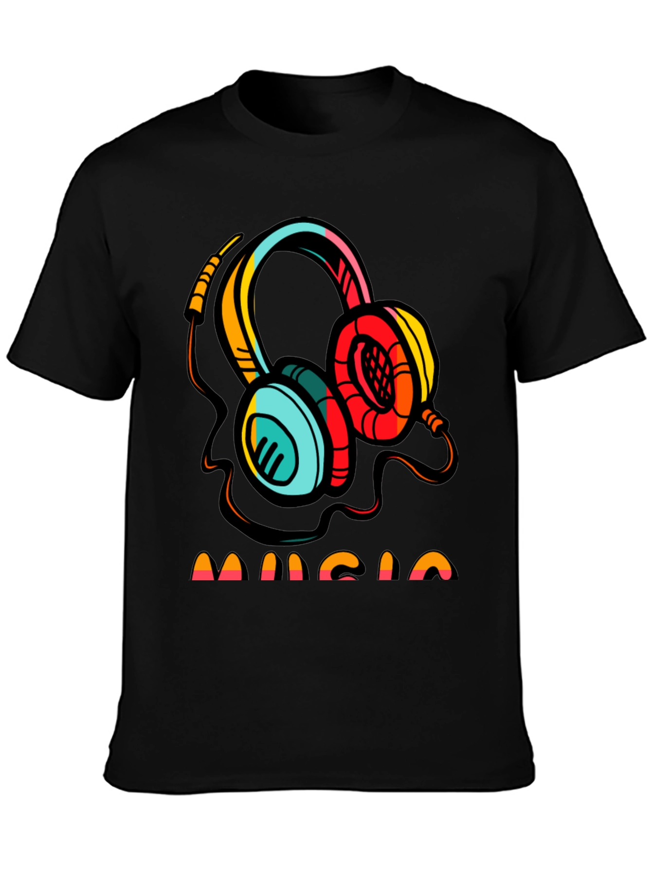 Music Headphone Graphic T-Shirt