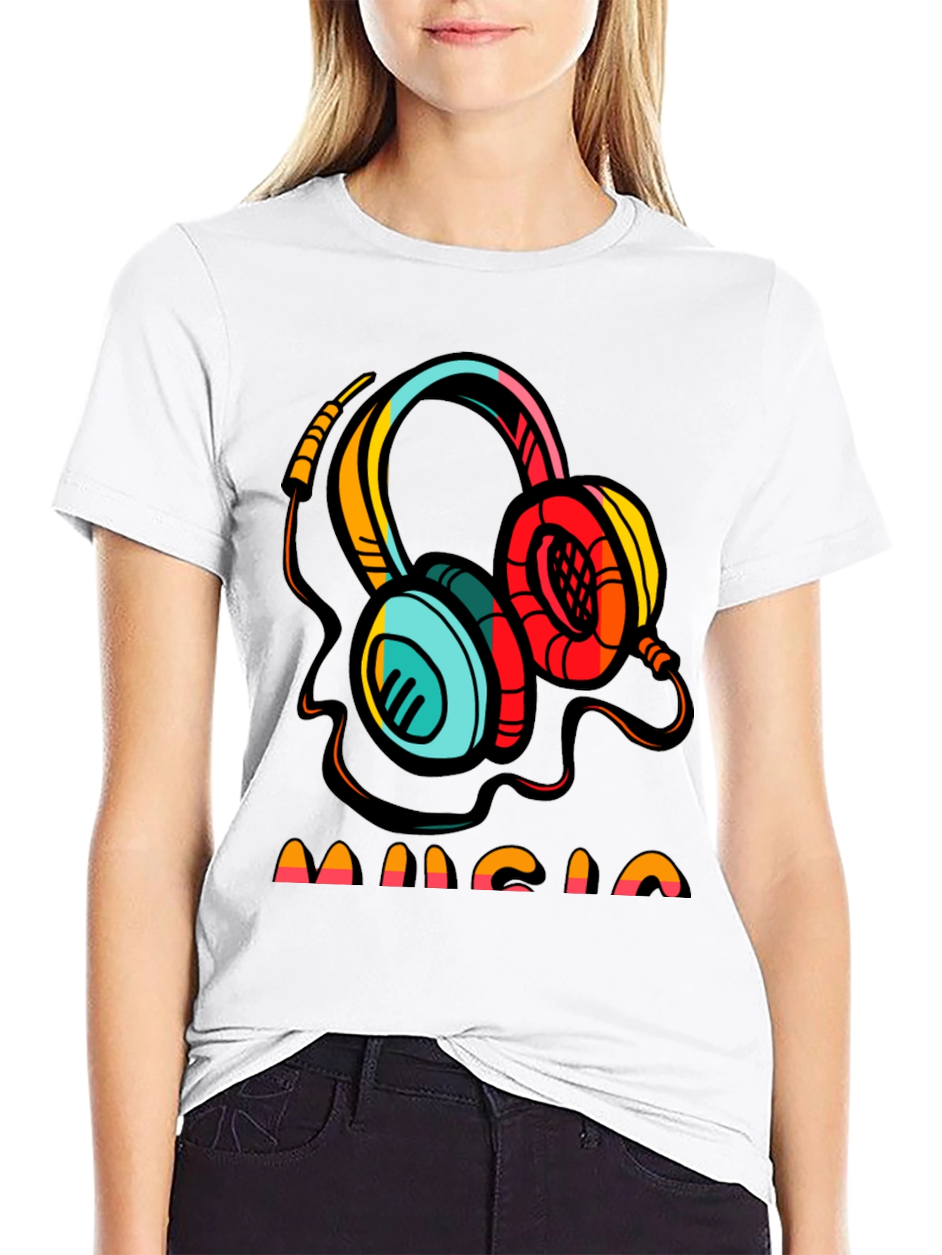 Music Headphone Graphic T-Shirt