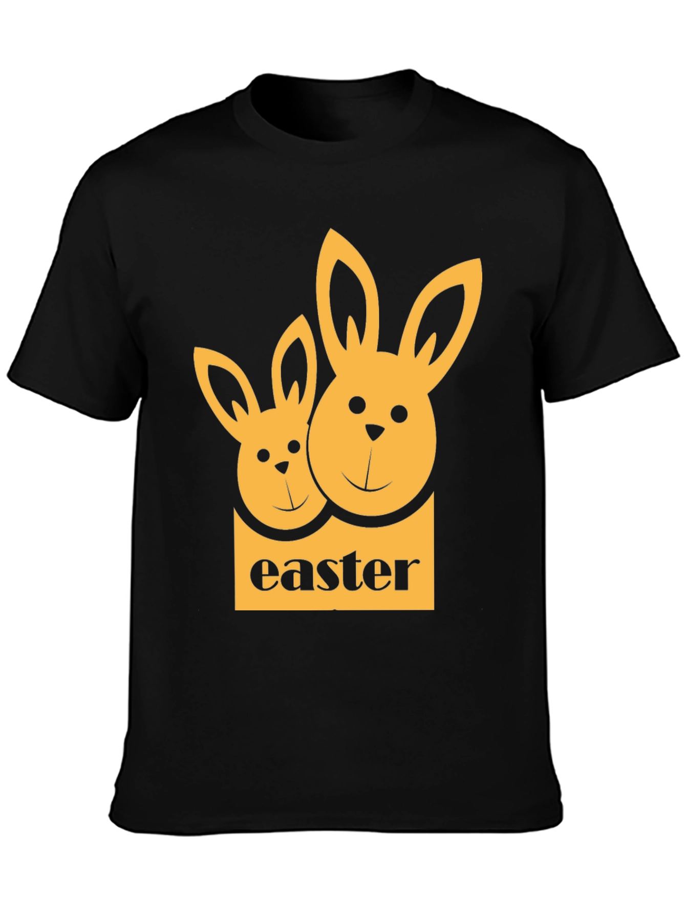 Easter Bunny Black T-Shirt