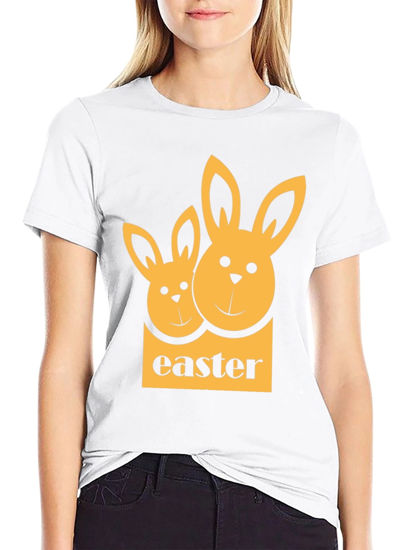 Easter Bunny Black T-Shirt