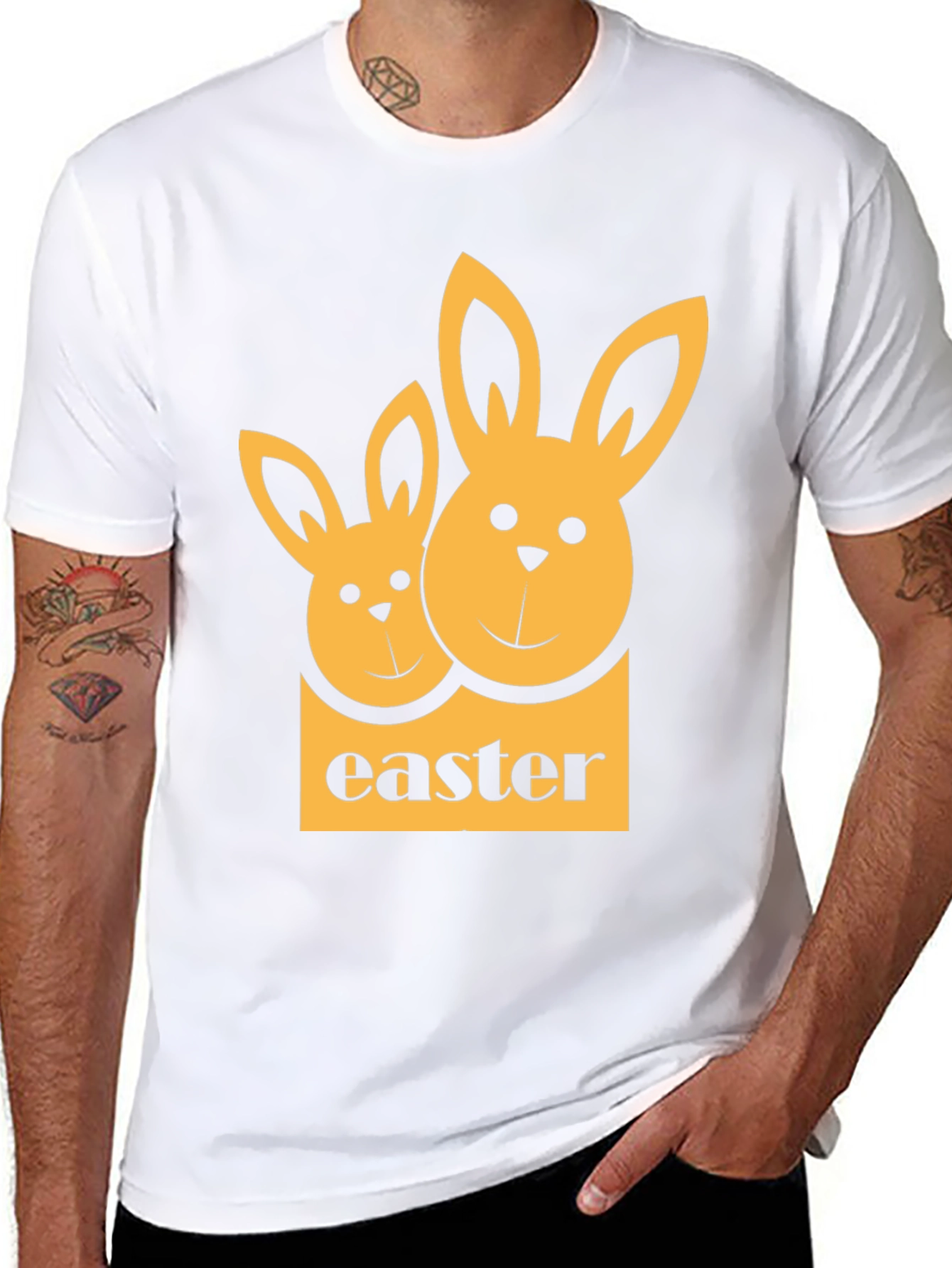 Easter Bunny Black T-Shirt