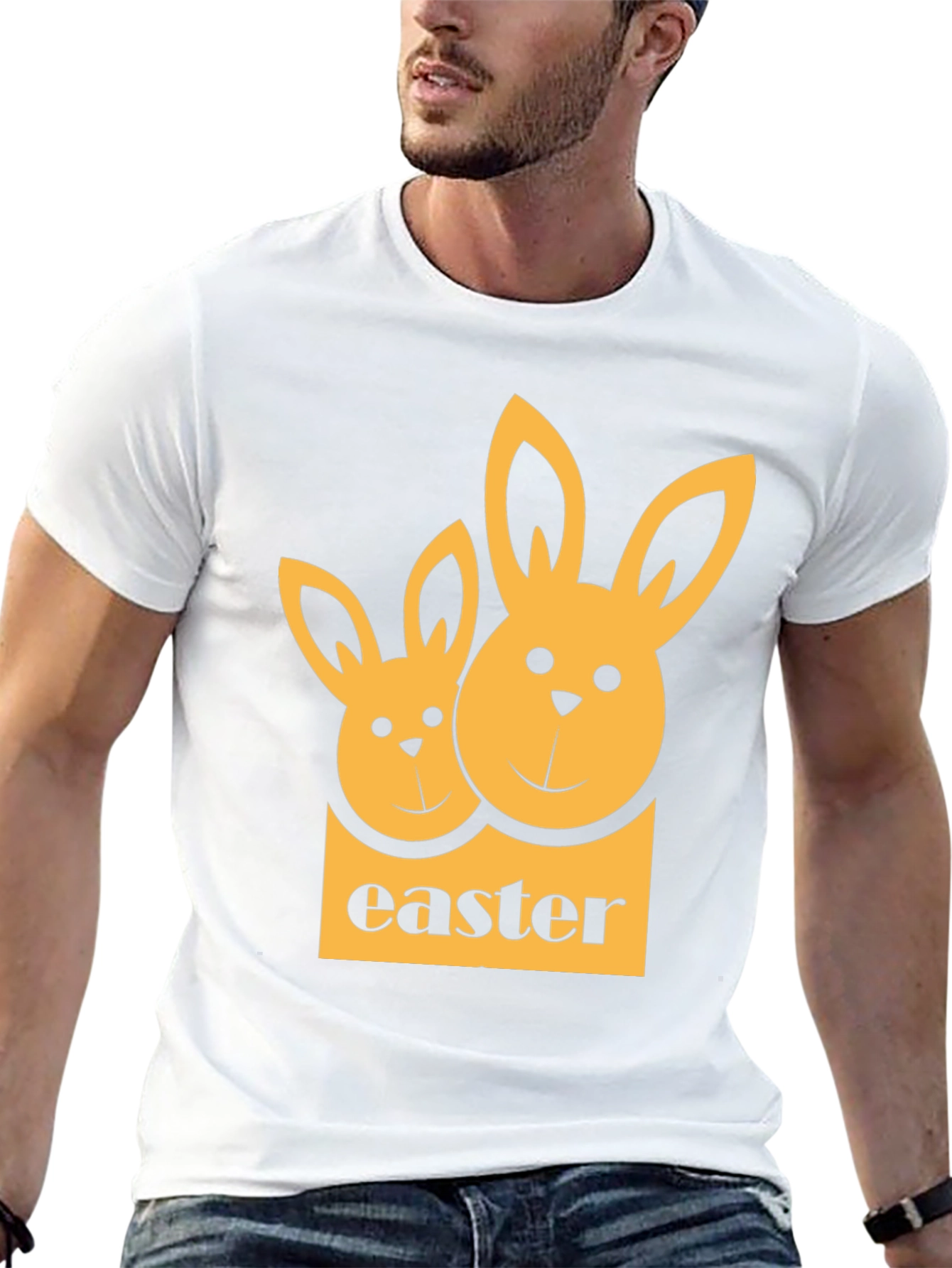 Easter Bunny Black T-Shirt