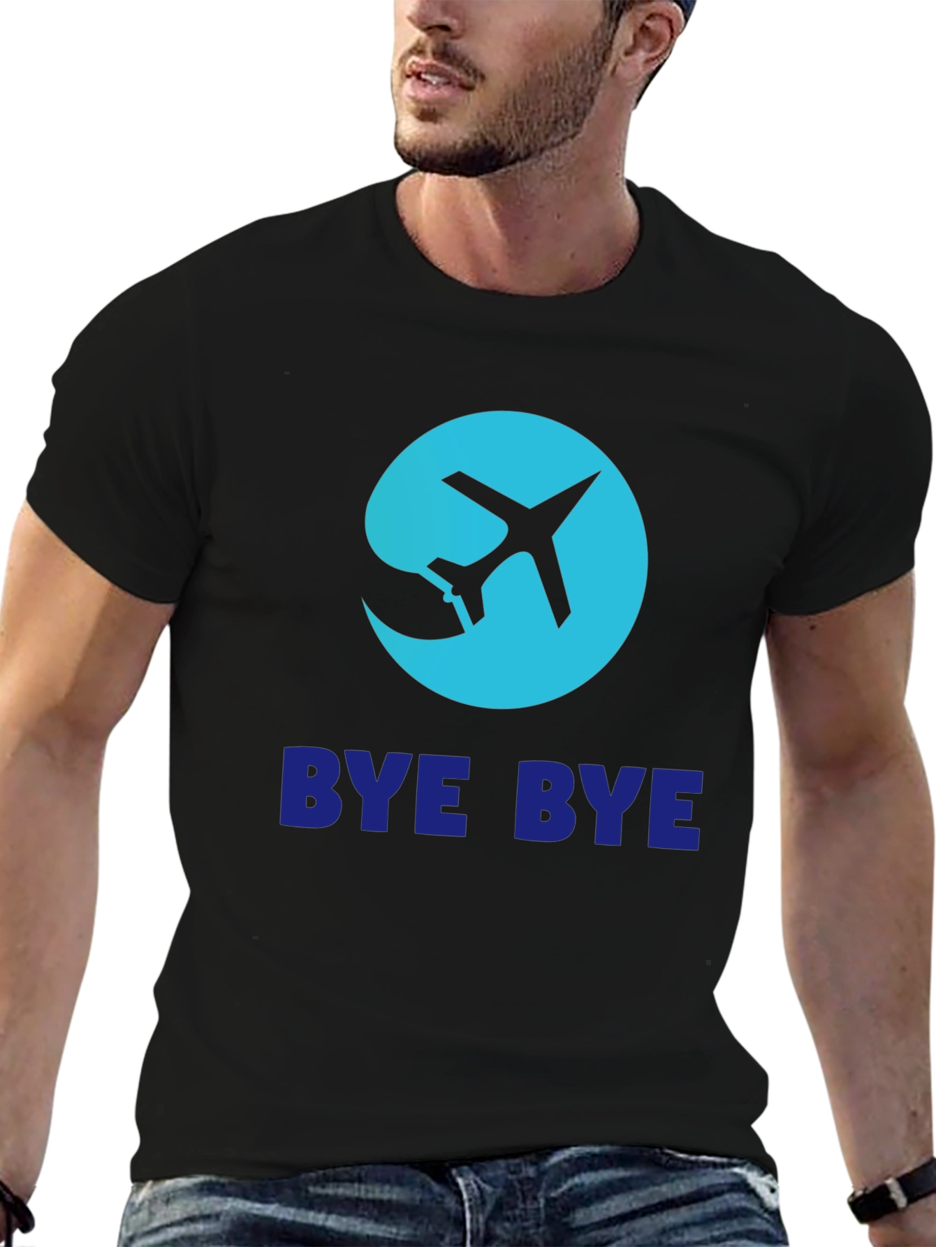 Bye Bye Airplane Graphic Tee - Black