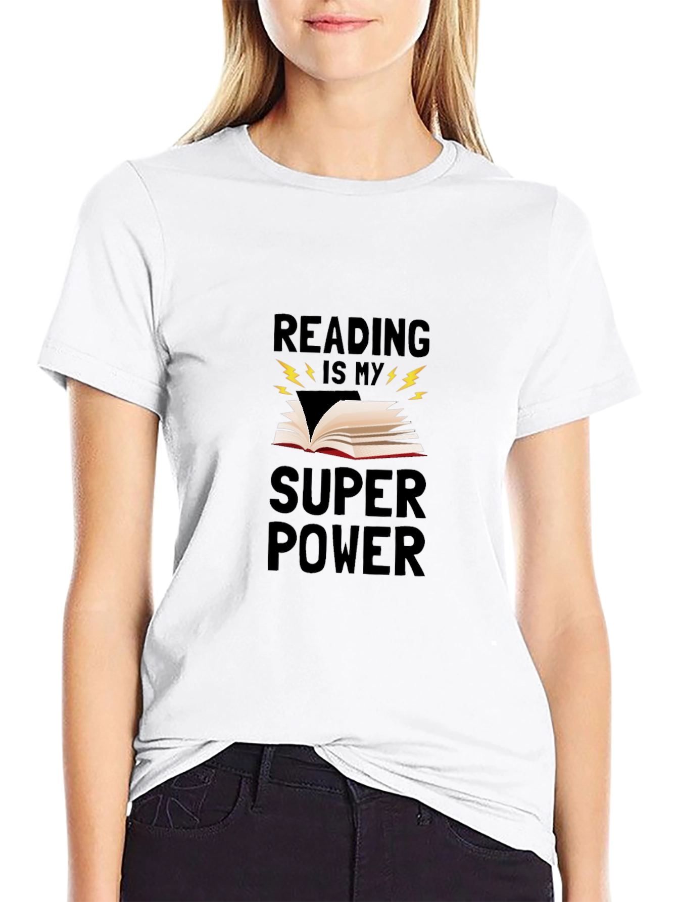 Reading is My Super Power Graphic T-Shirt