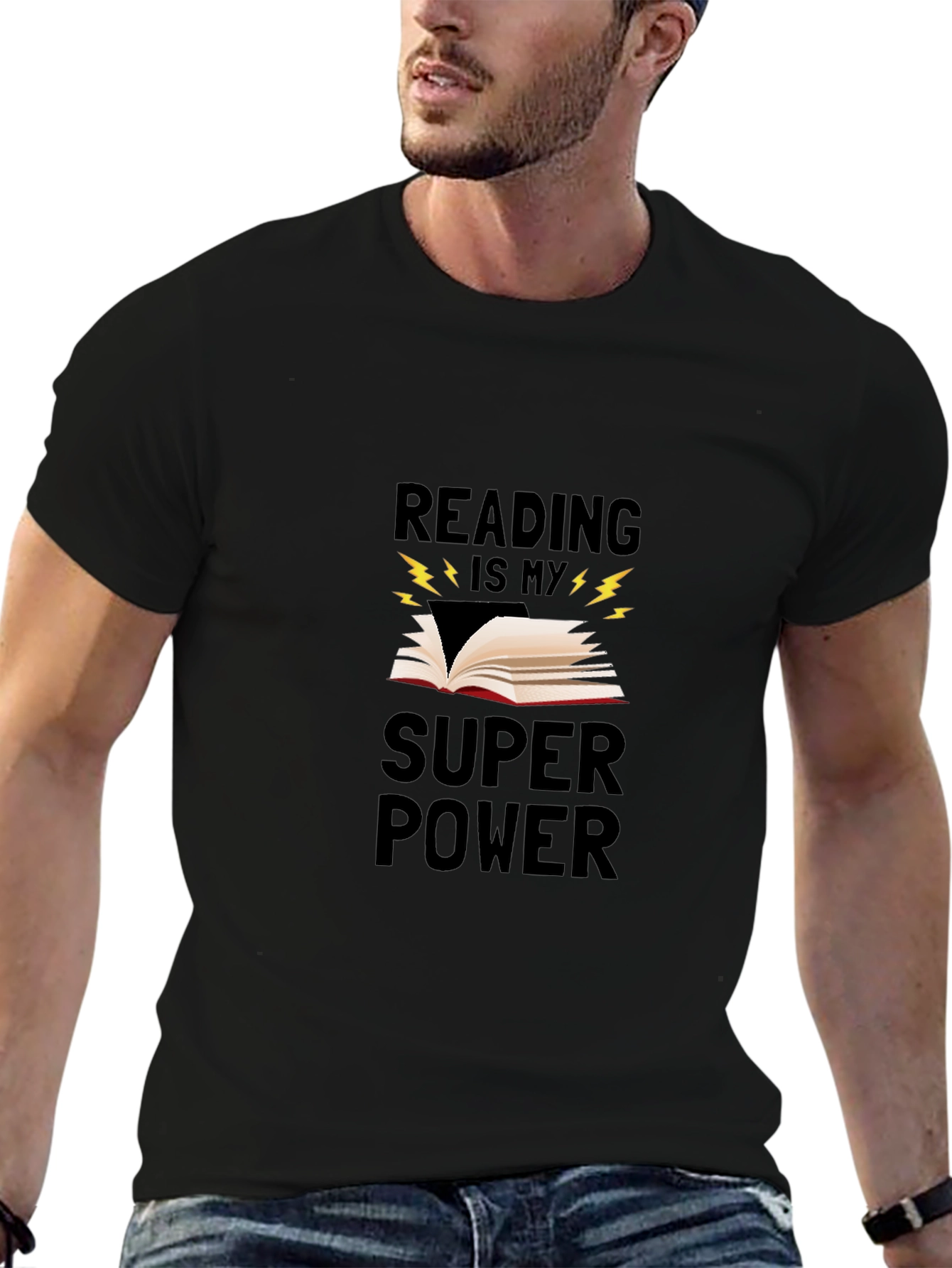 Reading is My Super Power Graphic T-Shirt