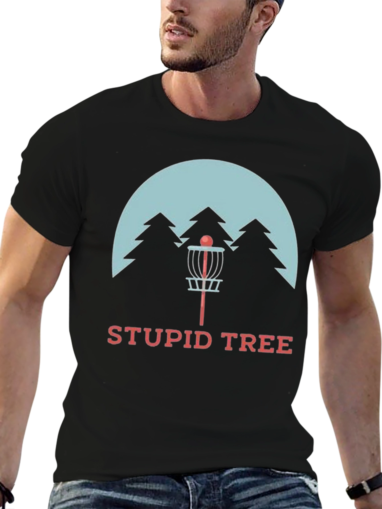 Stupid Tree Disc Golf T-Shirt - Funny Golfing Tee