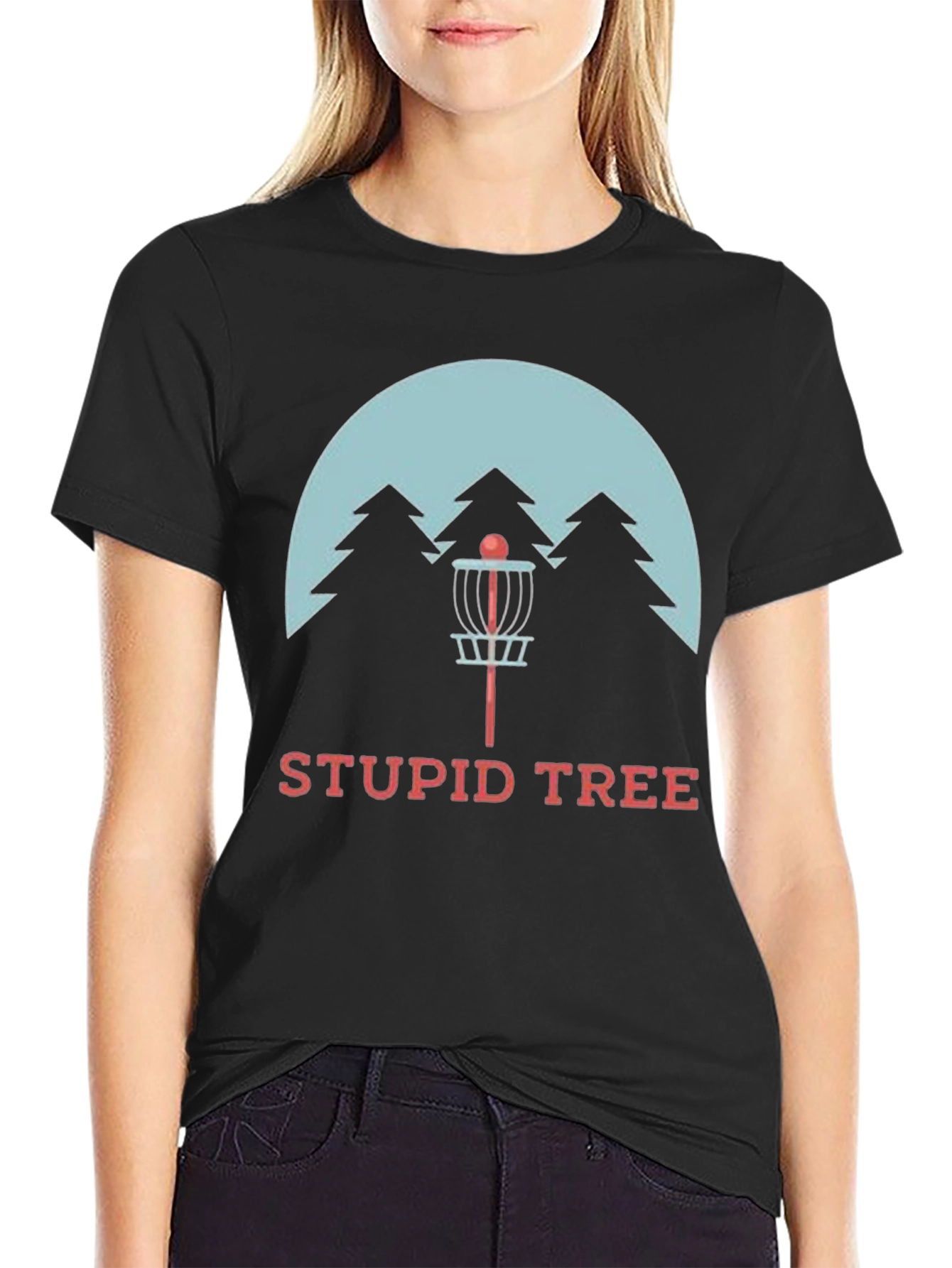 Stupid Tree Disc Golf T-Shirt - Funny Golfing Tee