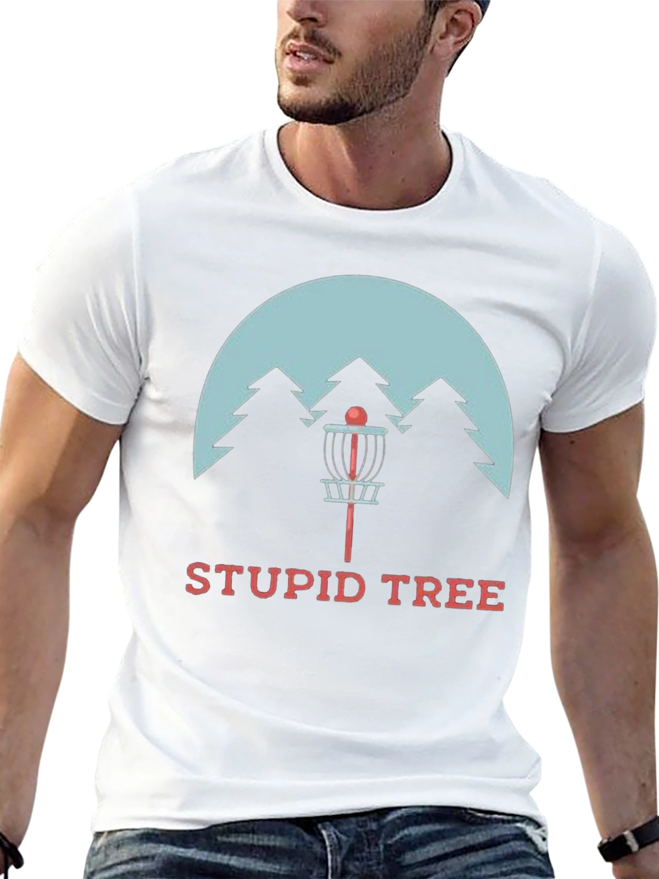 Stupid Tree Disc Golf T-Shirt - Funny Golfing Tee