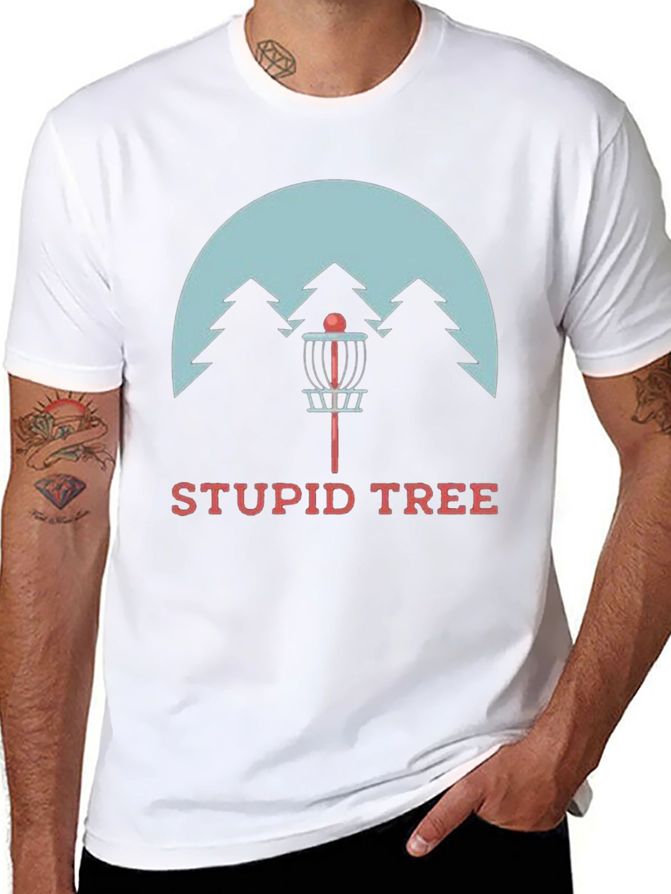 Stupid Tree Disc Golf T-Shirt - Funny Golfing Tee