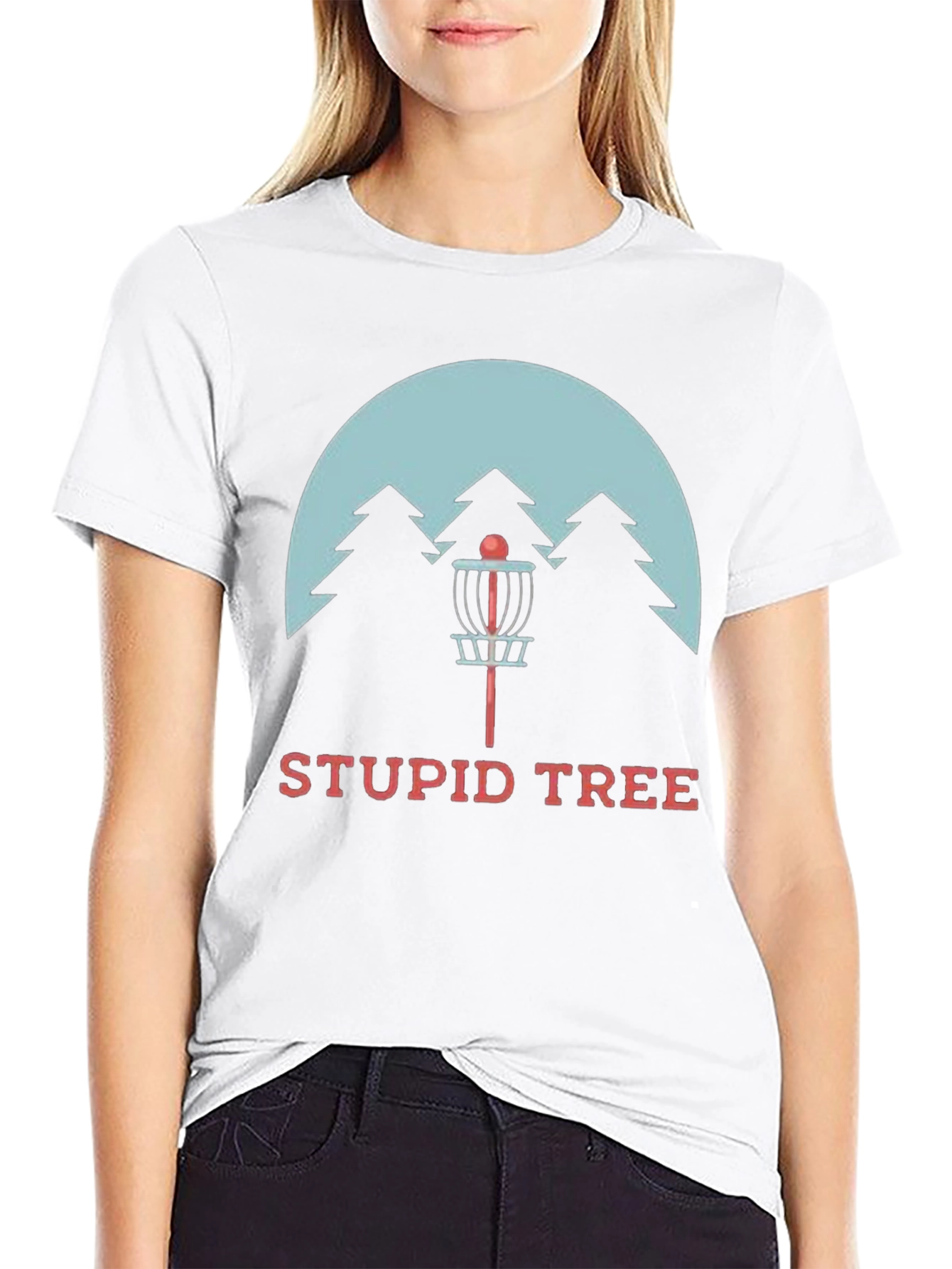 Stupid Tree Disc Golf T-Shirt - Funny Golfing Tee