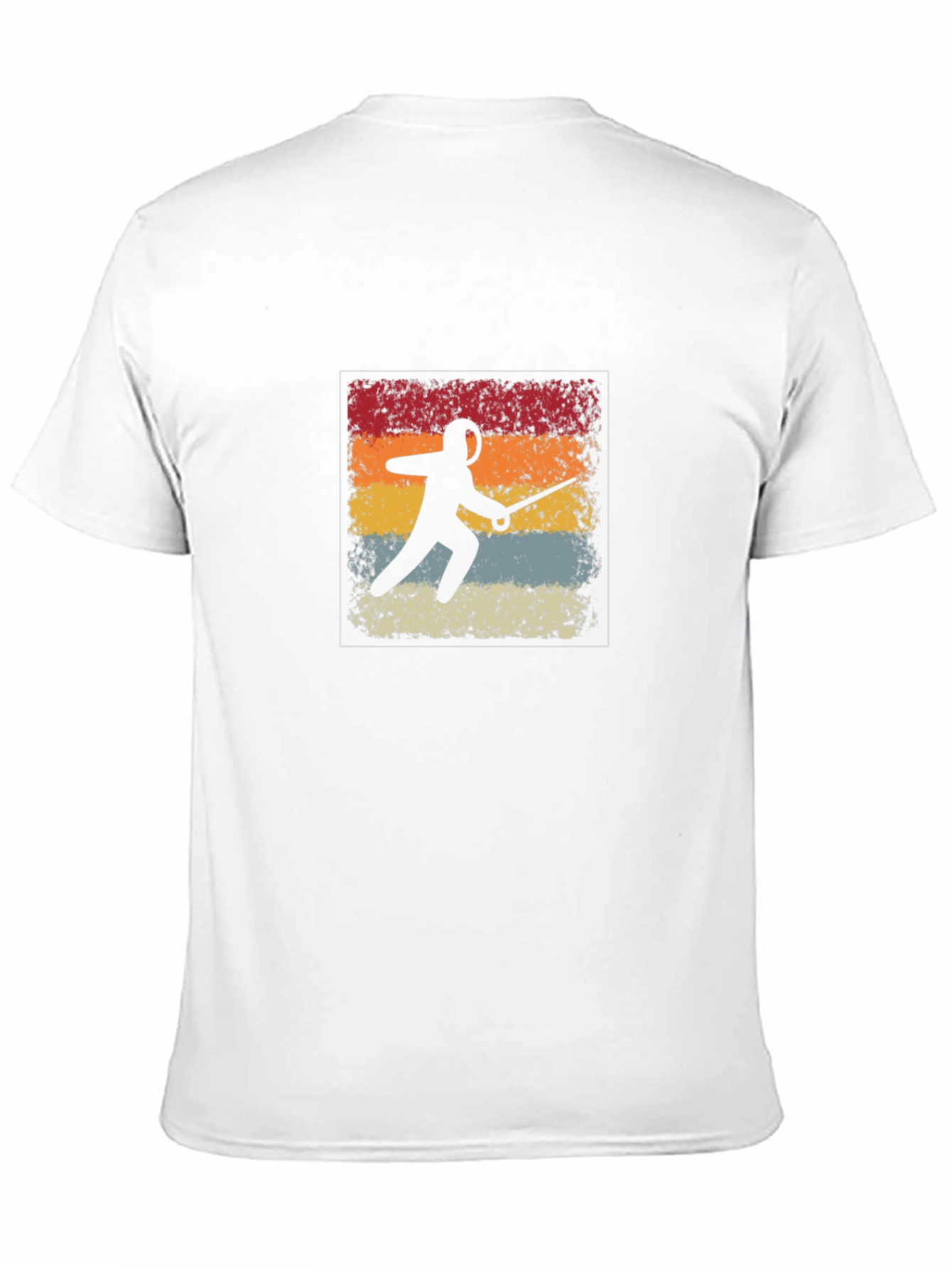 Retro Fencing Silhouette Graphic T-Shirt
