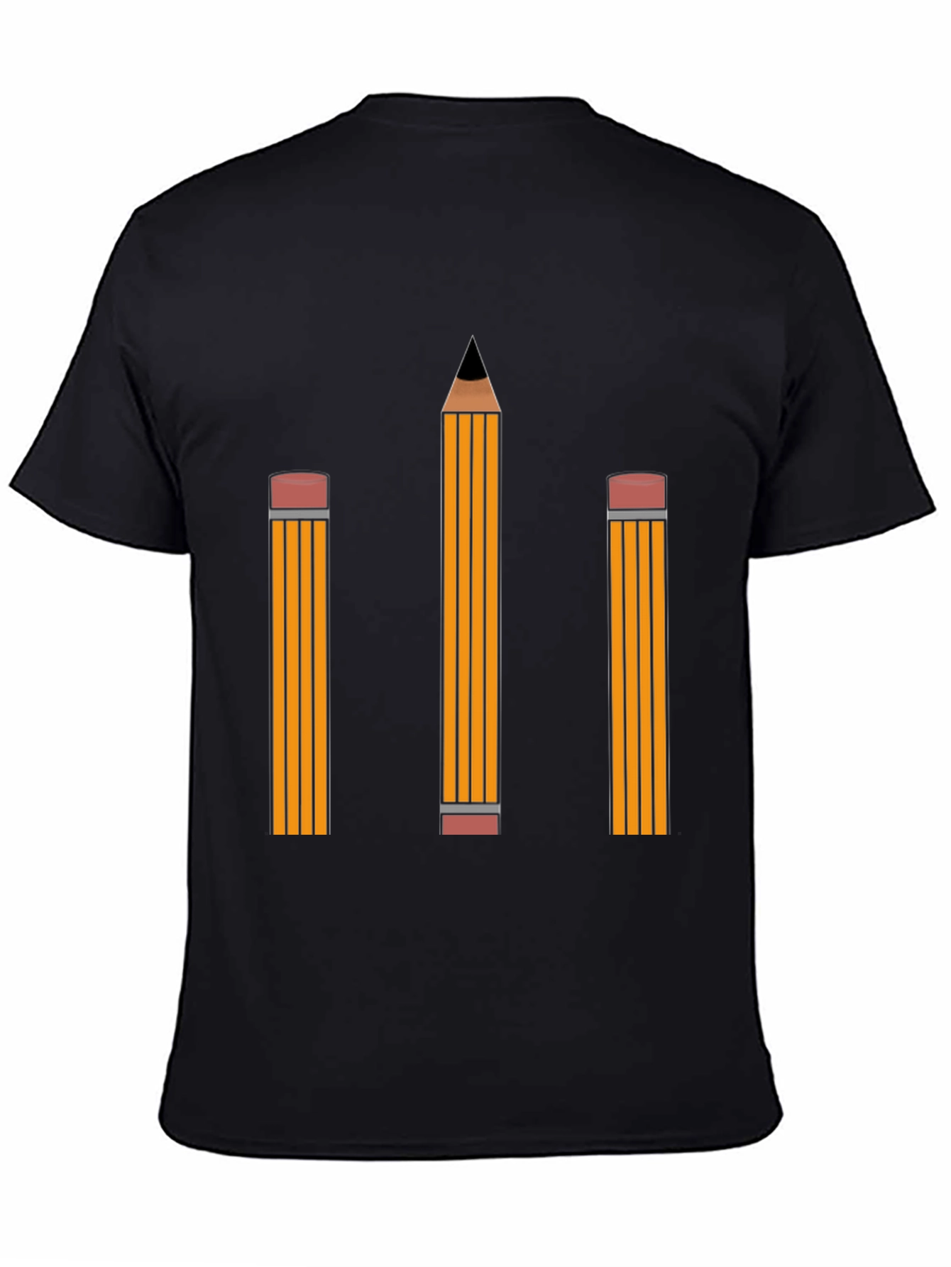 Pencil Graphic Tee - Black Cotton Shirt