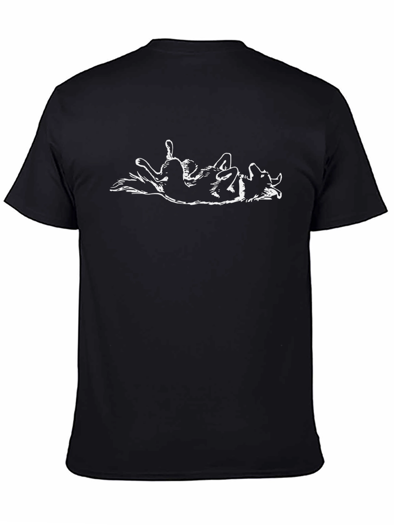 Lazy Dog Graphic Tee - Black Cotton T-Shirt