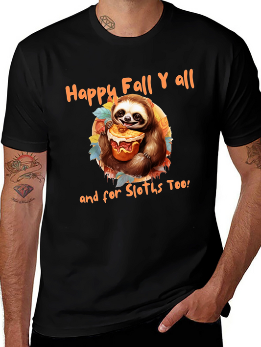 Happy Fall Yall Sloth T-Shirt