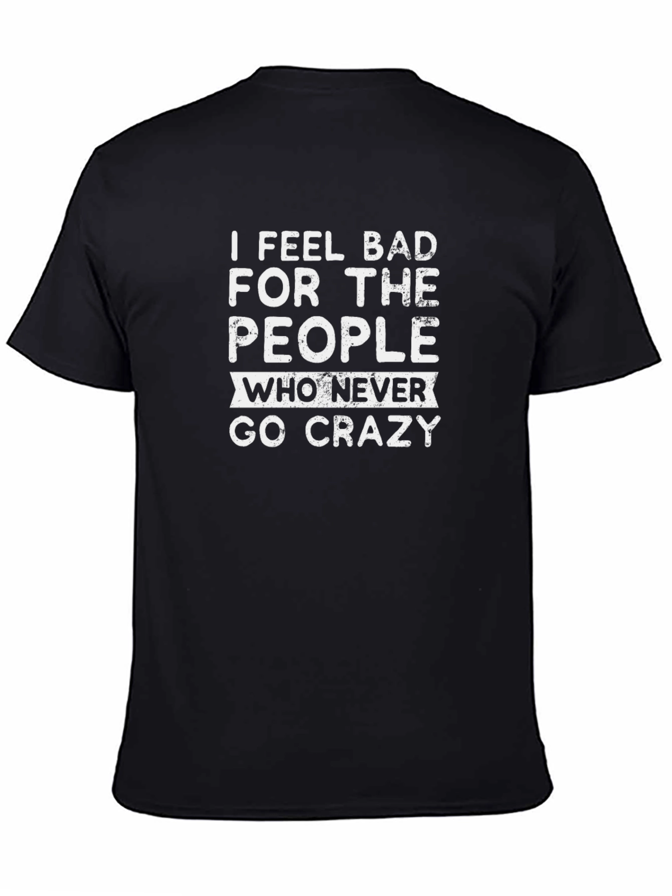 Crazy People Graphic Tee - Black Cotton T-Shirt